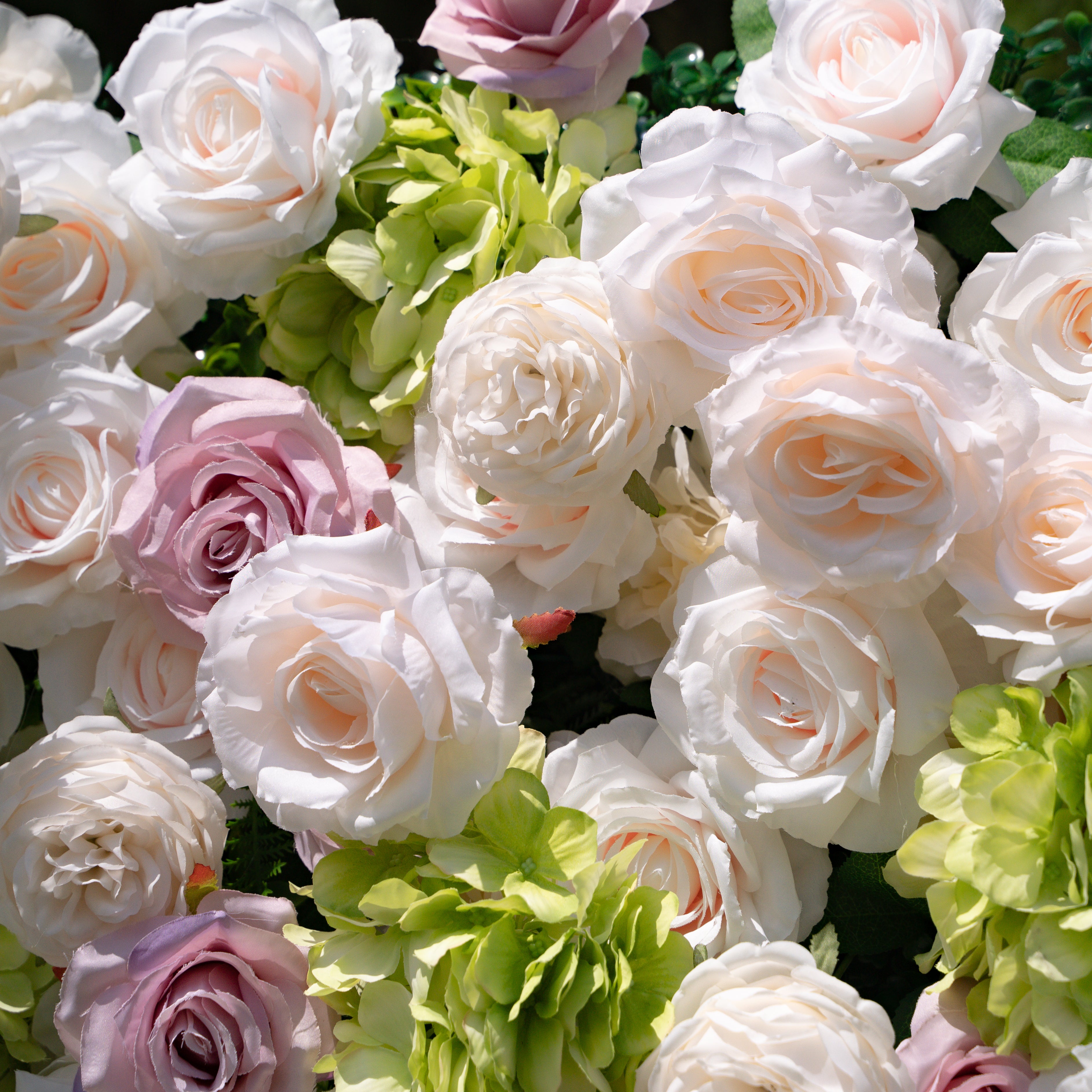 Nataly:5D Fabric Artificial rolling up curtain flower wall (Ready to ship) Rose Morning