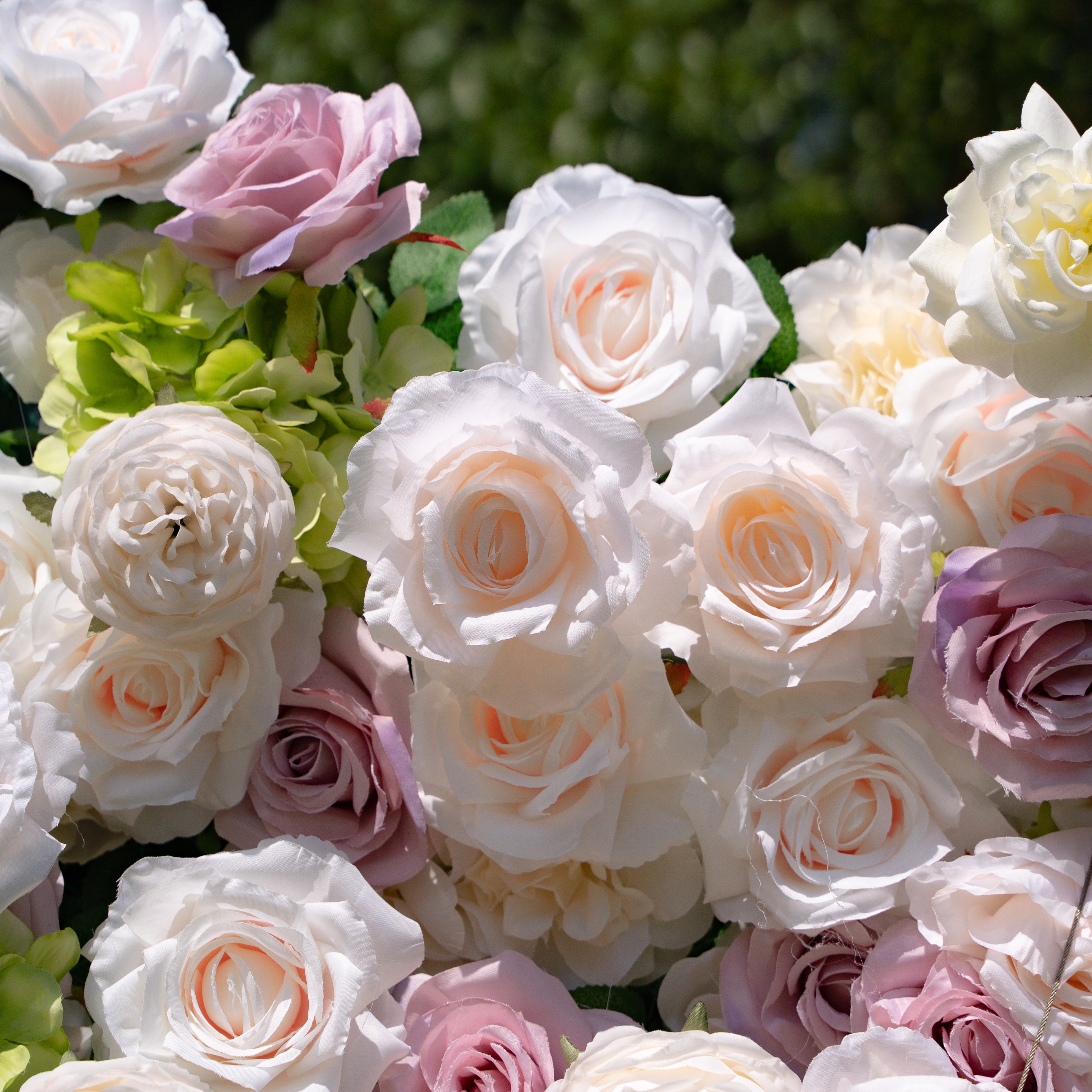 Nataly:5D Fabric Artificial rolling up curtain flower wall (Ready to ship) Rose Morning