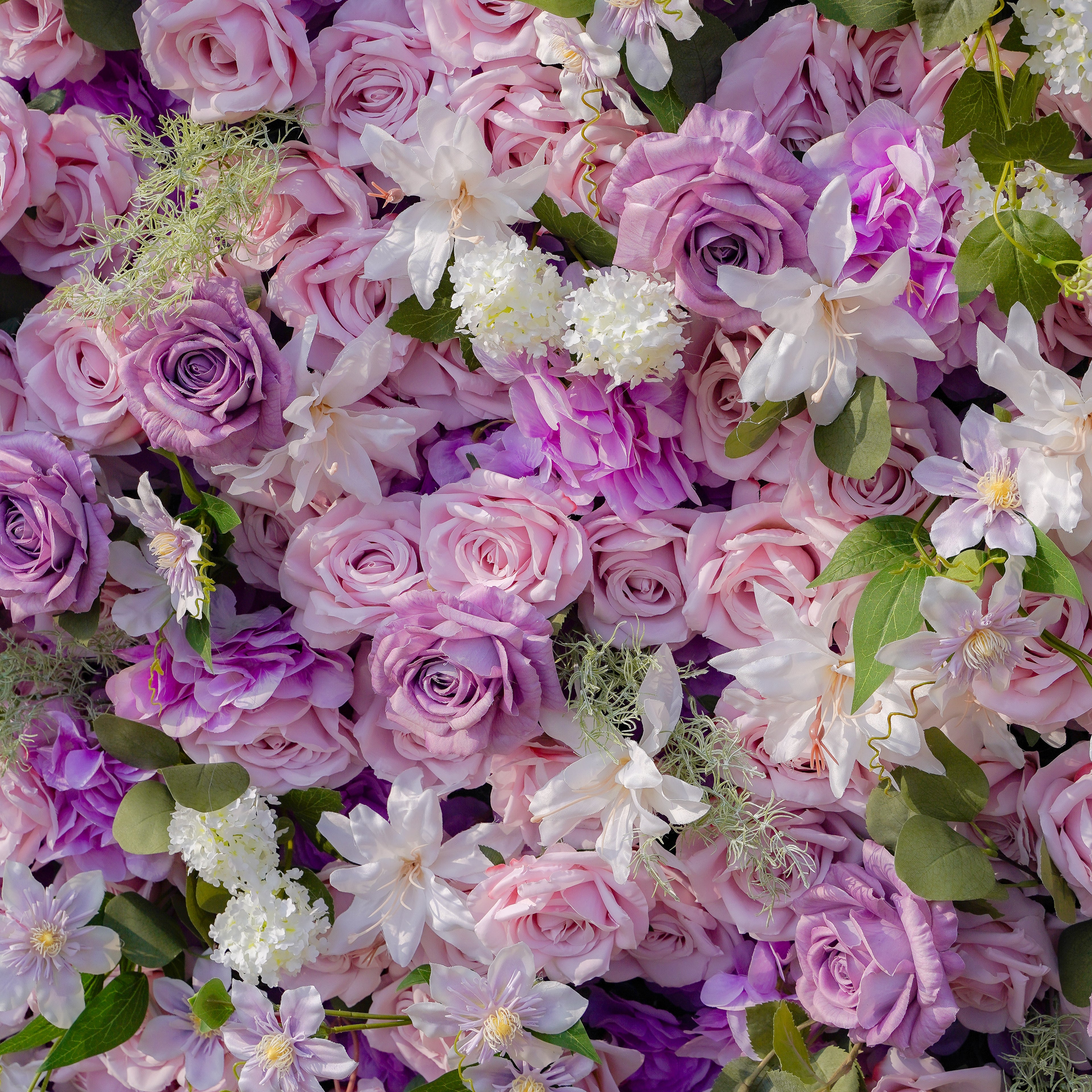 Nerys:5D Fabric Artificial rolling up curtain flower wall