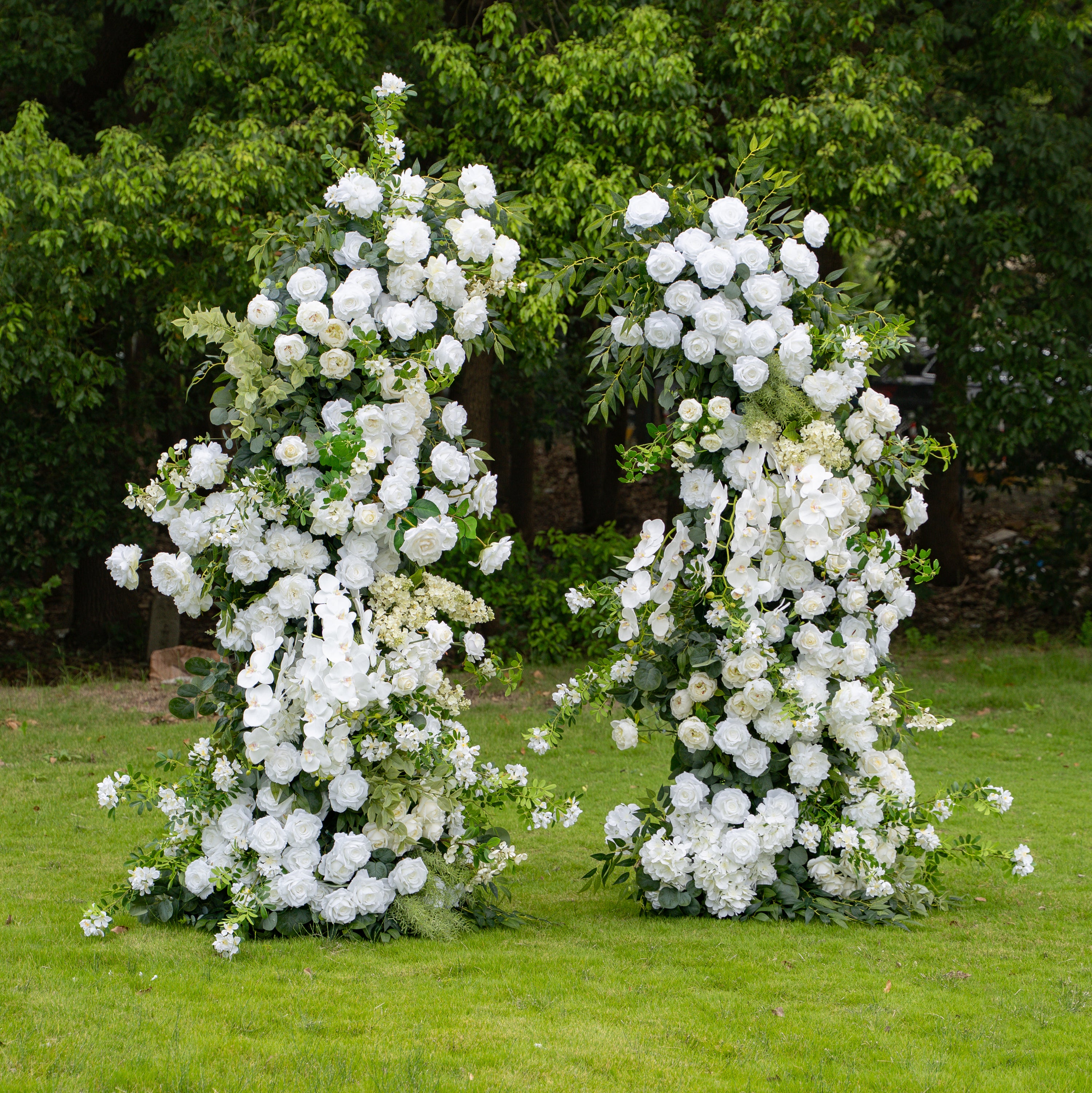 Neve - White Large Unique Floral Arch with Frame for Wedding Party Event Backdrop