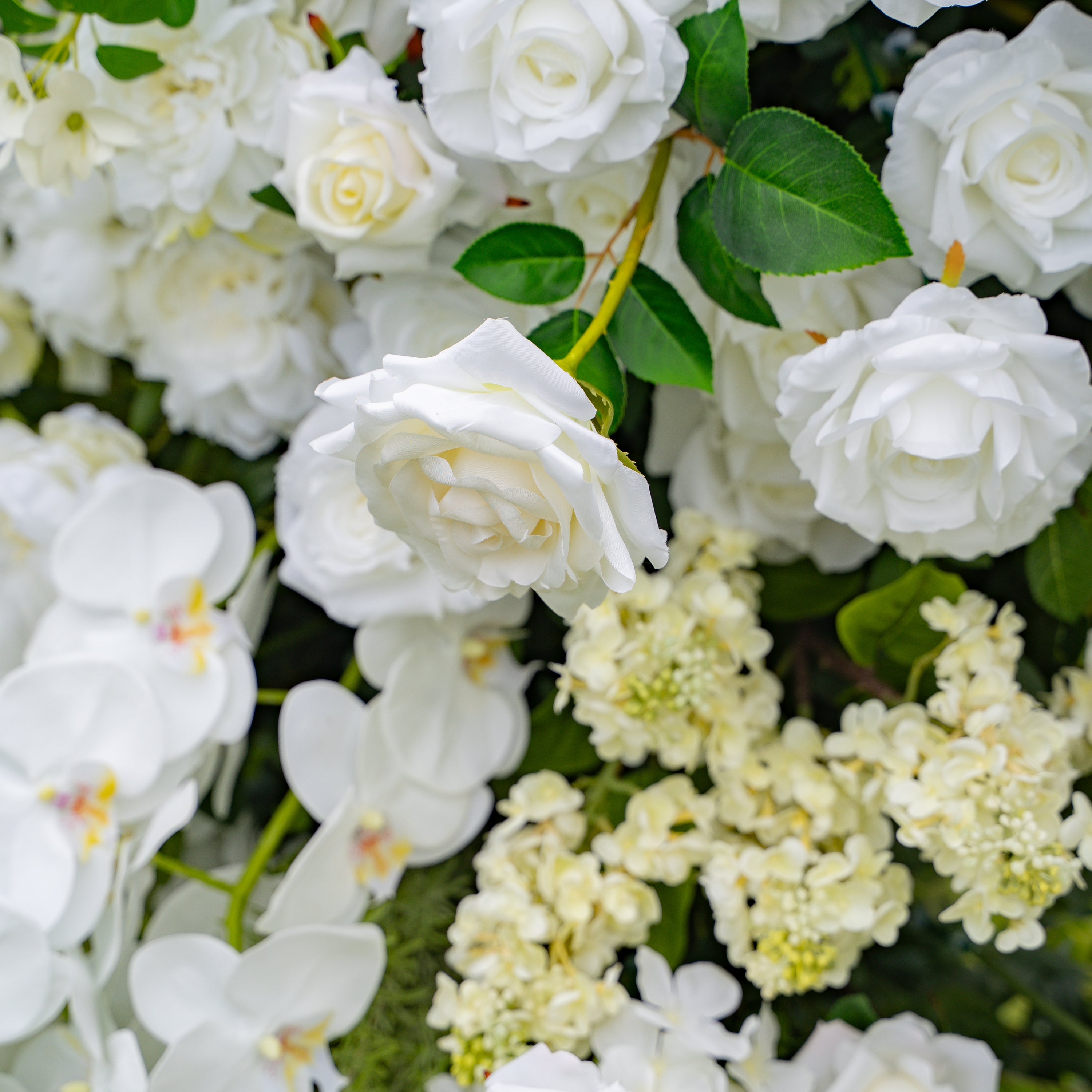 Neve - White Large Unique Floral Arch with Frame for Wedding Party Event Backdrop