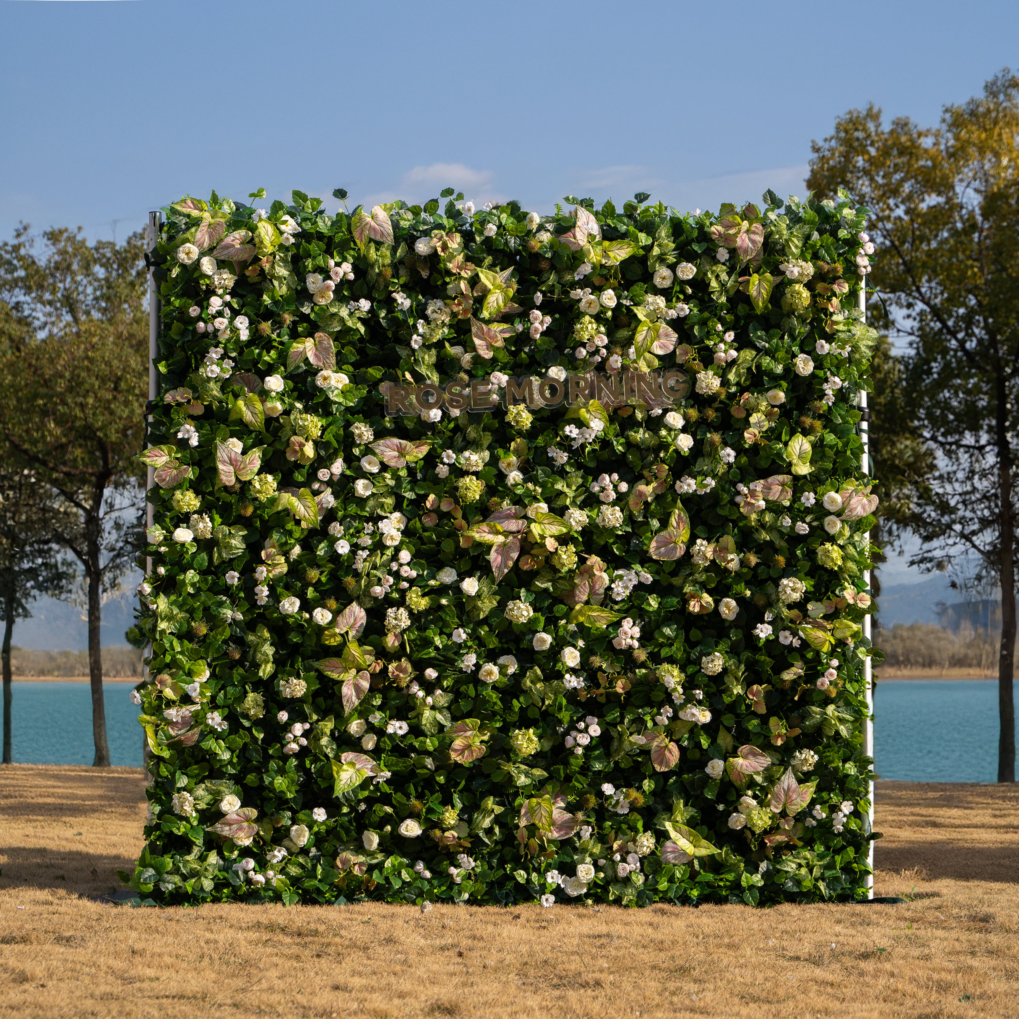 Nives:4D Fabric Artificial rolling up curtain flower wall (Ready to ship)(Used for shooting-Only USA)