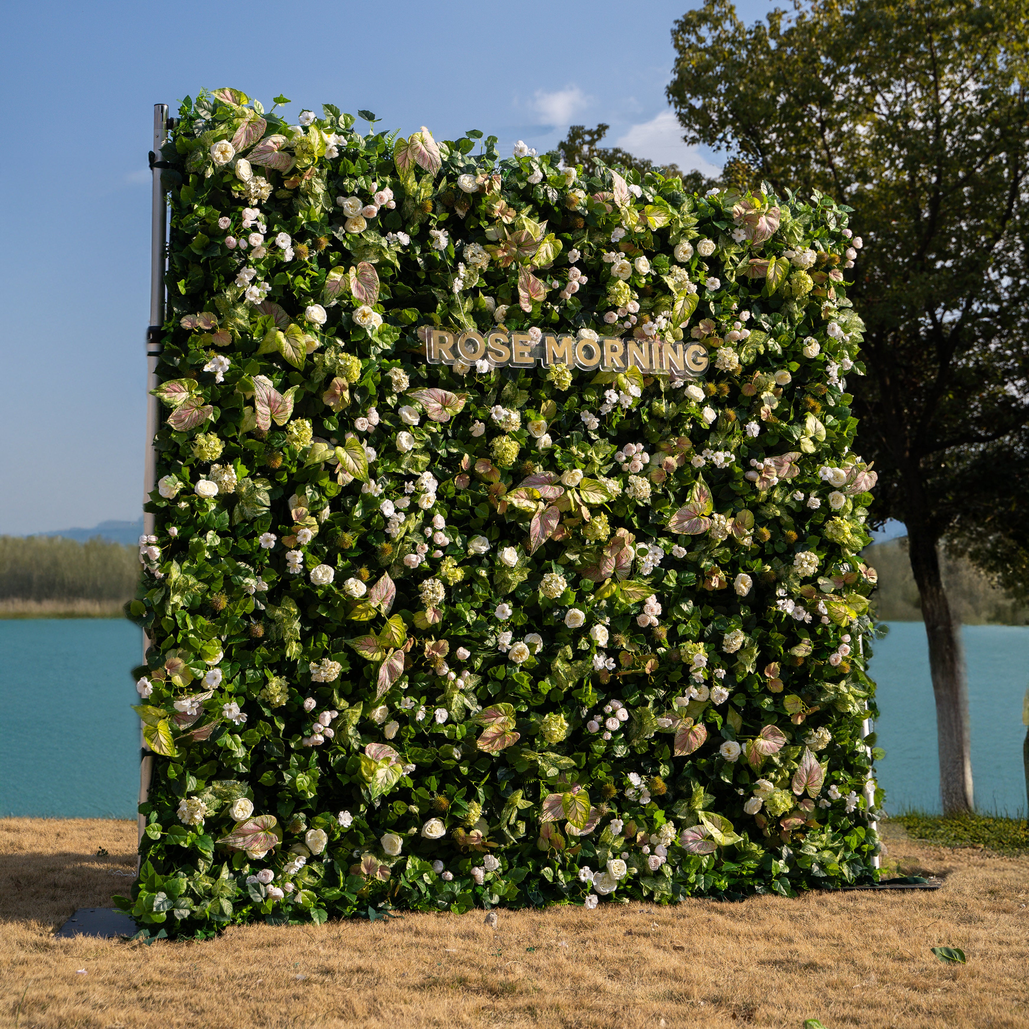 Nives:4D Fabric Artificial rolling up curtain flower wall (Ready to ship)(Used for shooting-Only USA)