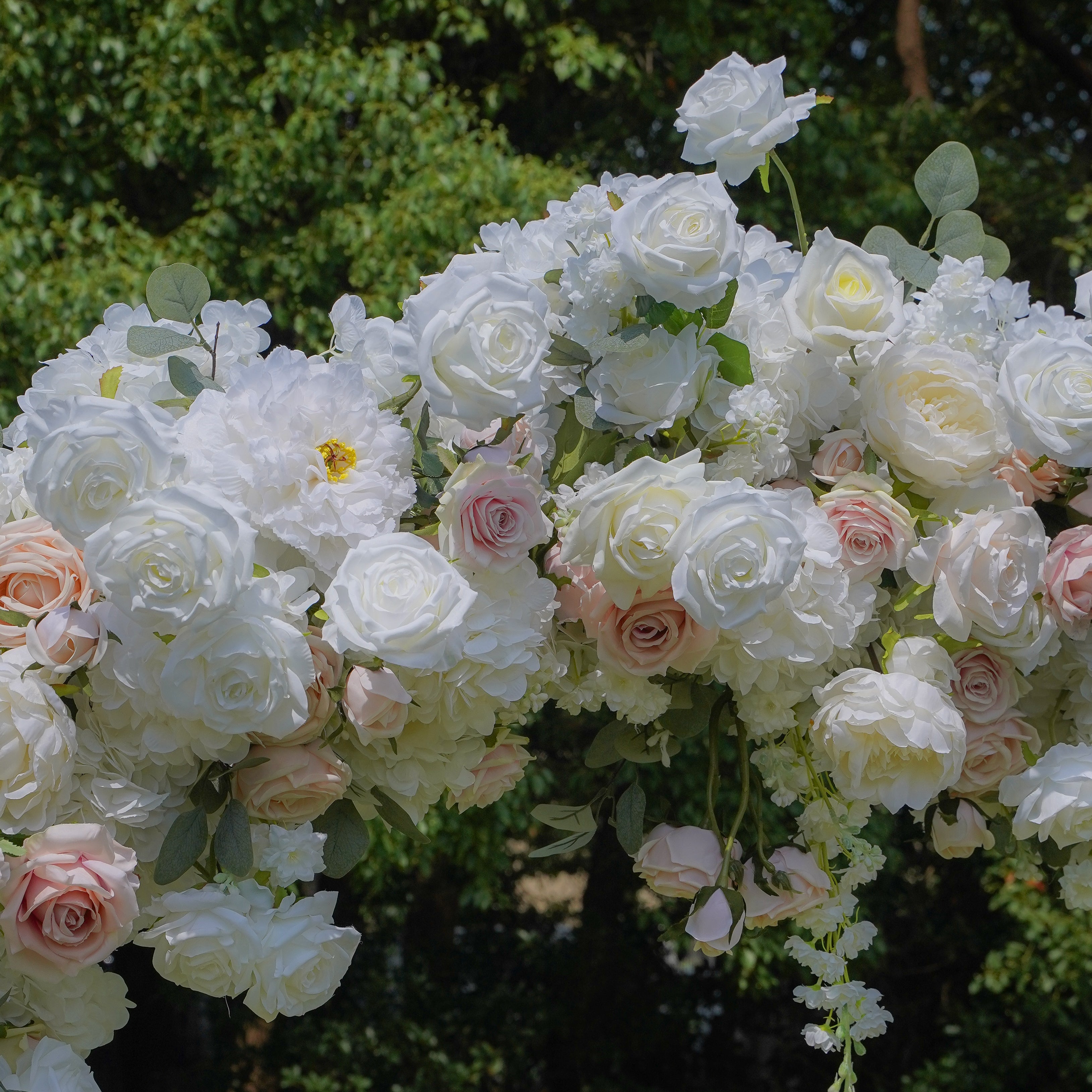 Noni:2023 New Wedding Party Background Floral Arch Decoration include Framet Rose Morning