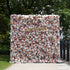 Olive: 5D Fabric Artificial Flower Wall Rolling Up Curtain Flower Wall R016 - 8ft*8ft Rose Morning