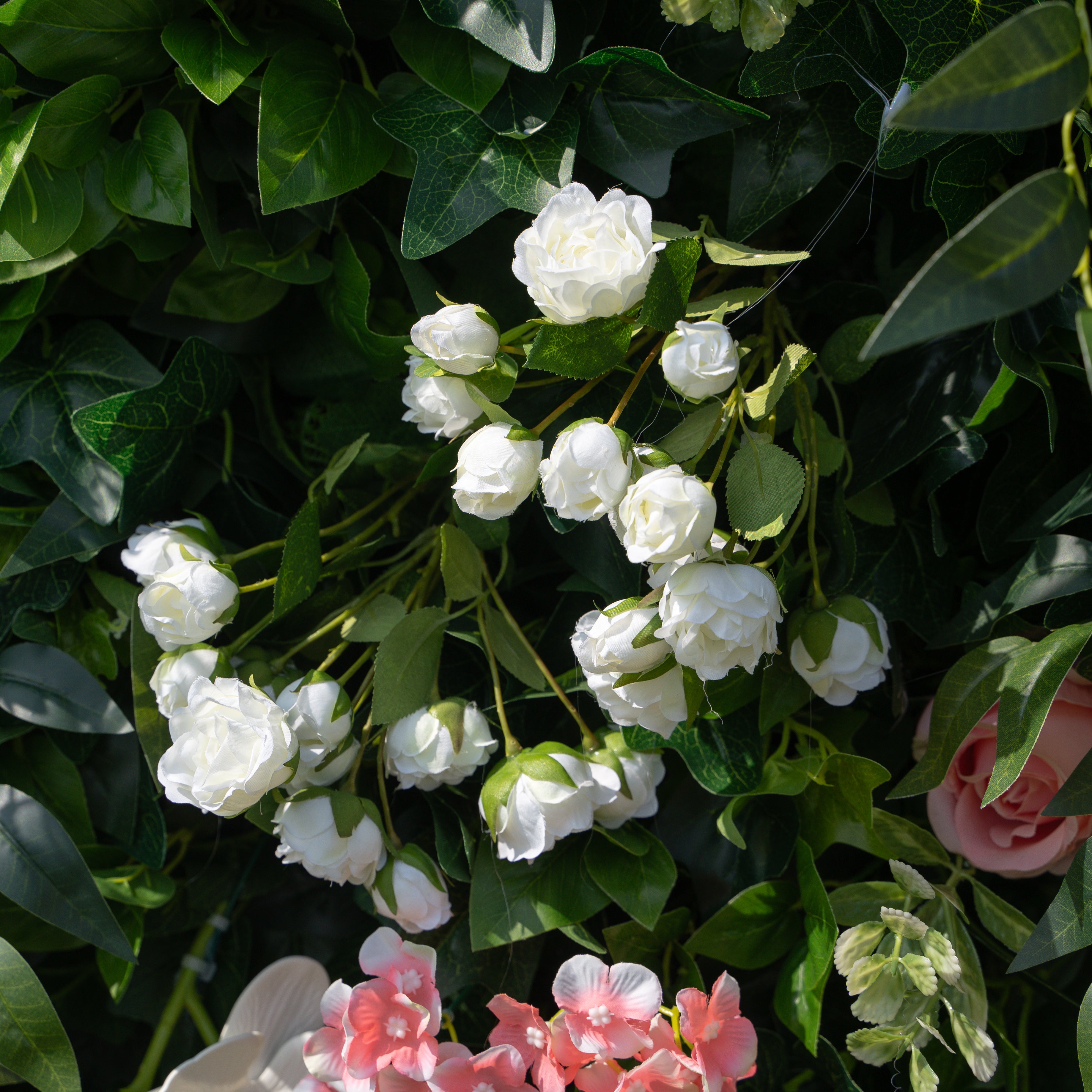 Patricia:3D Fabric Artificial rolling up curtain flower wall