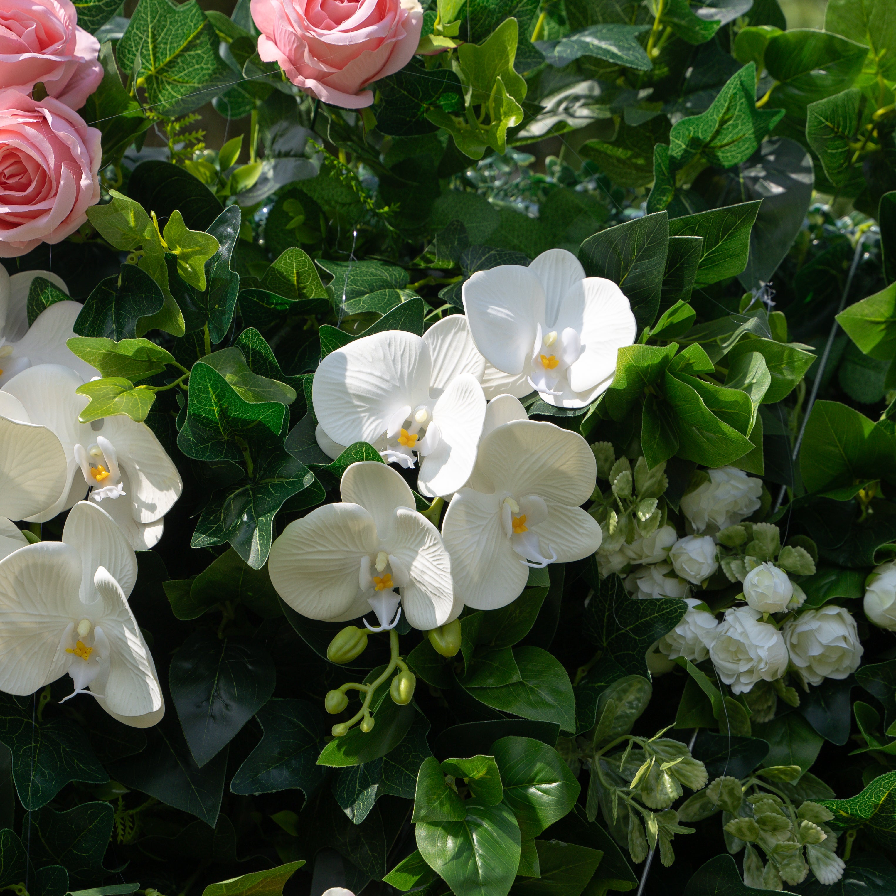 Patricia:3D Fabric Artificial rolling up curtain flower wall