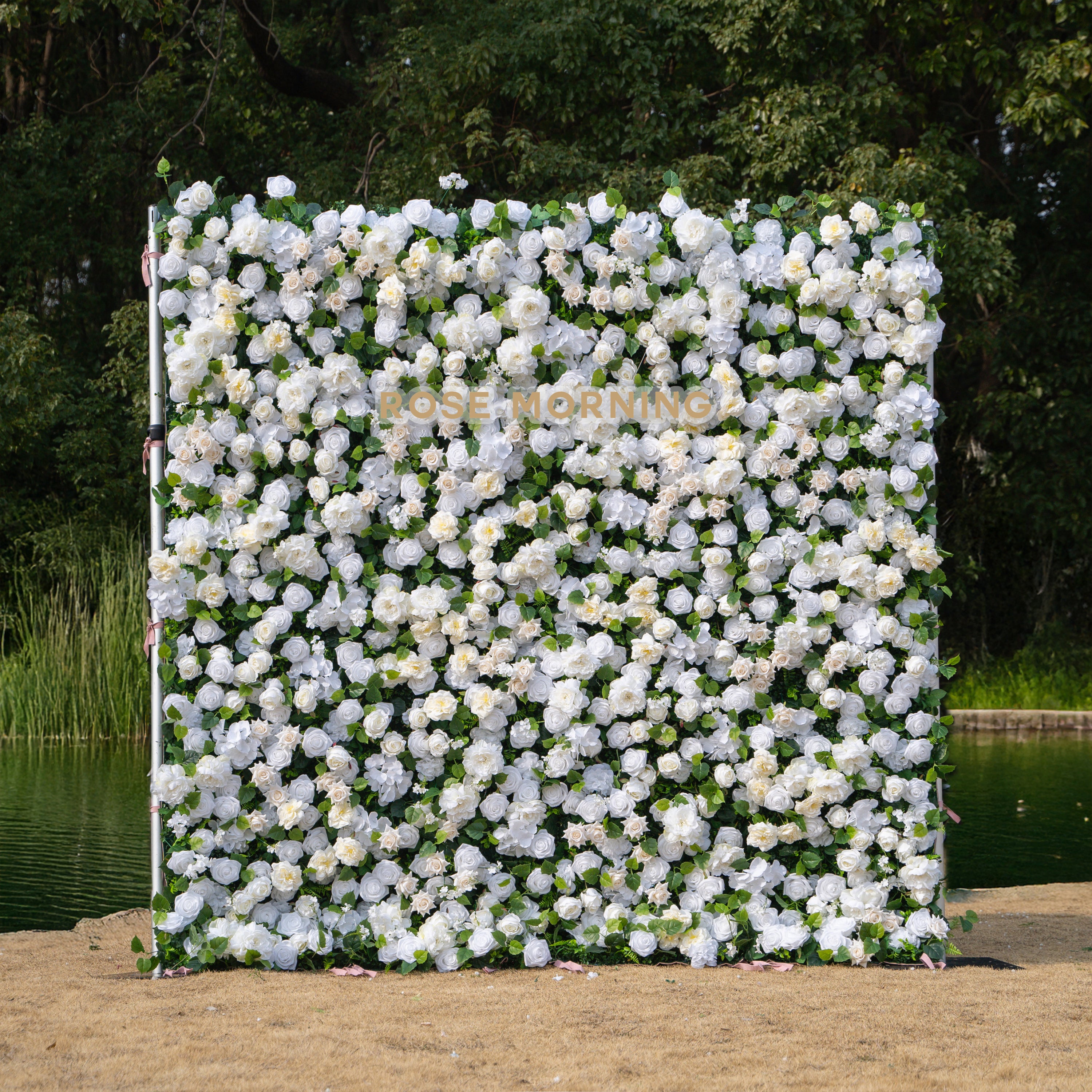 Piper:3D Fabric Artificial rolling up curtain flower wall