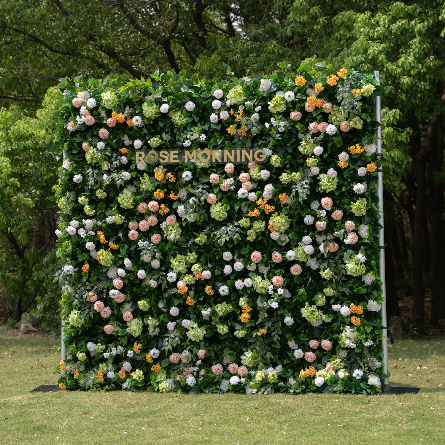 Poppy:5D Fabric Artificial rolling up curtain flower wall (Ready to ship) Rose Morning