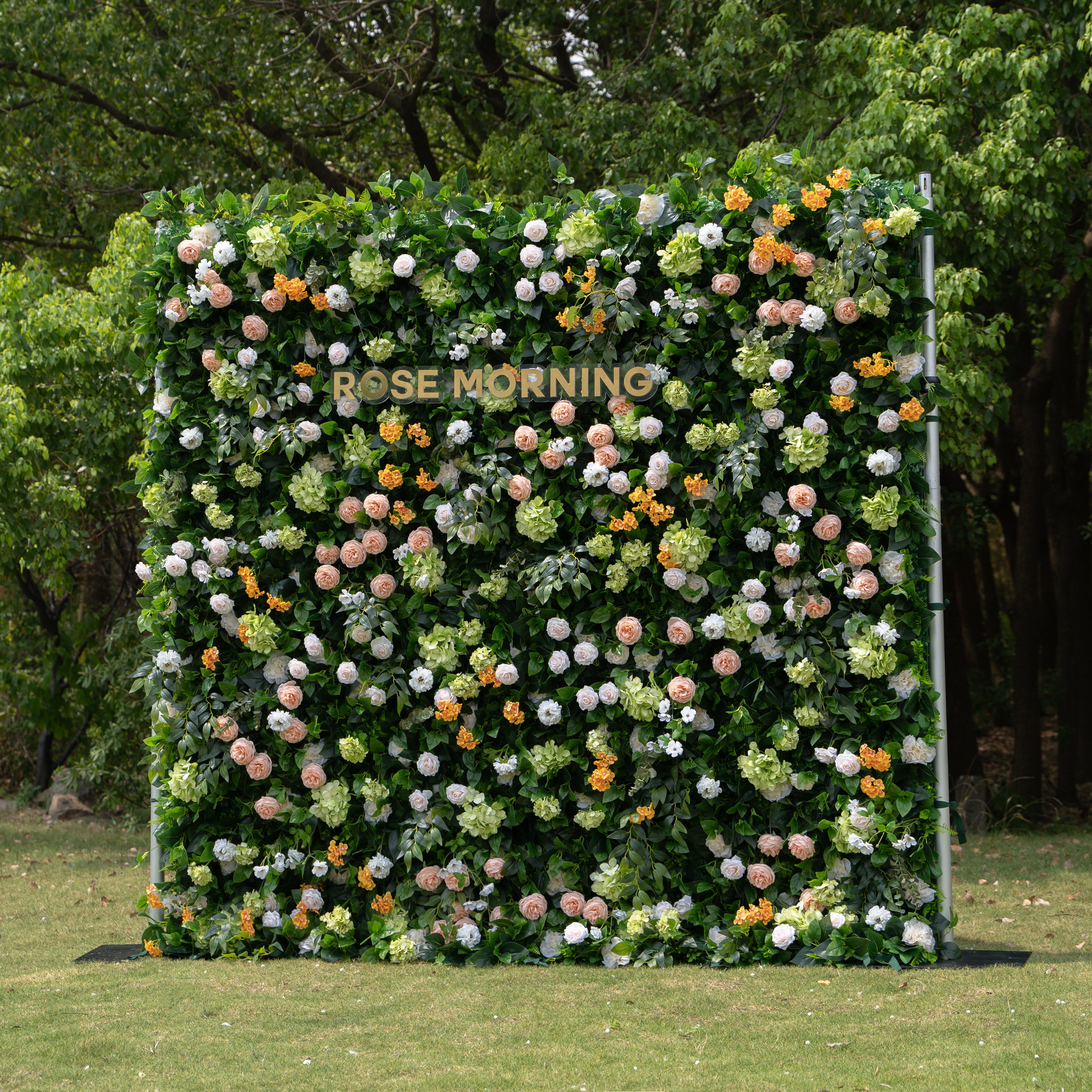 Poppy:5D Fabric Artificial rolling up curtain flower wall (Ready to ship) Rose Morning
