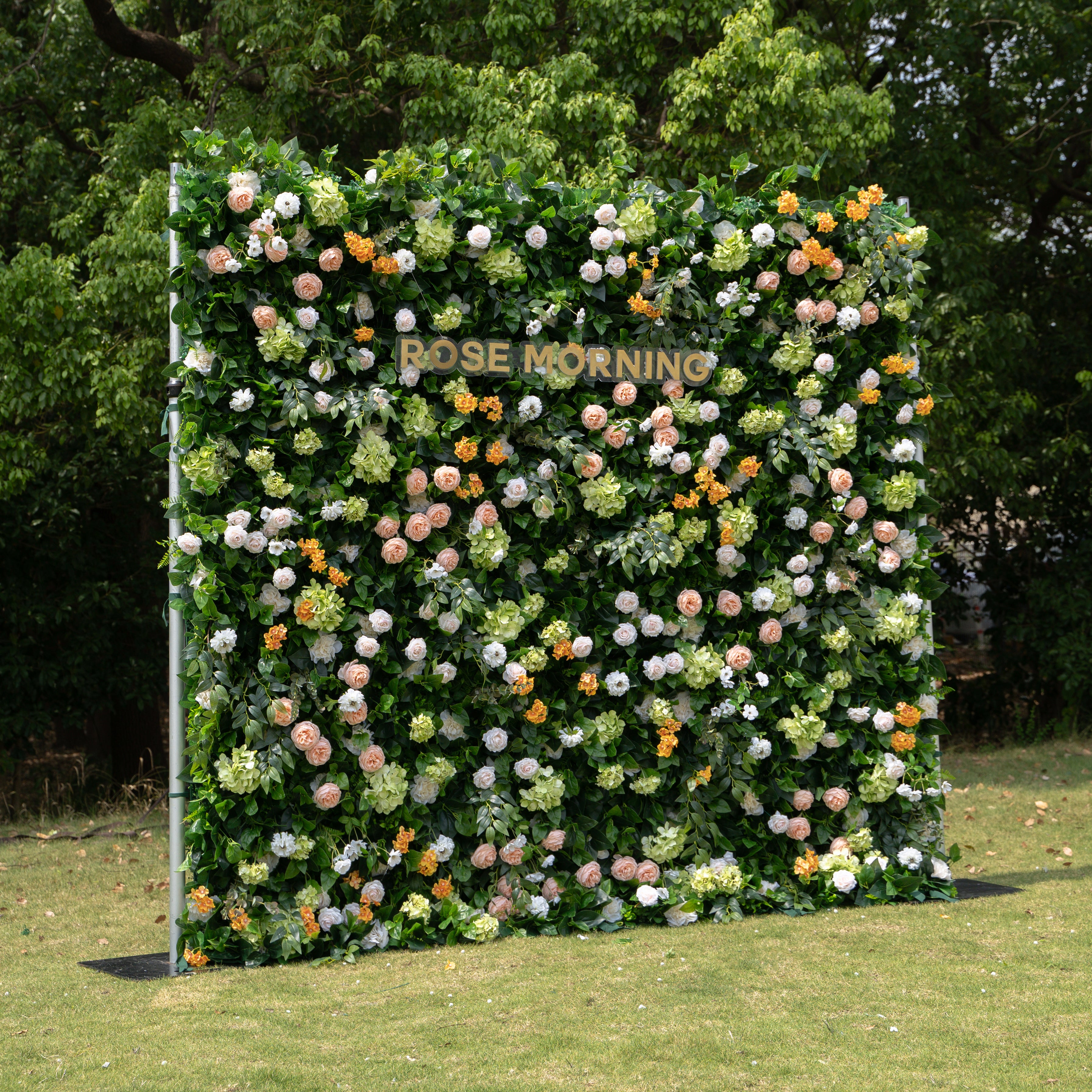 Poppy:5D Fabric Artificial rolling up curtain flower wall (Ready to ship) Rose Morning