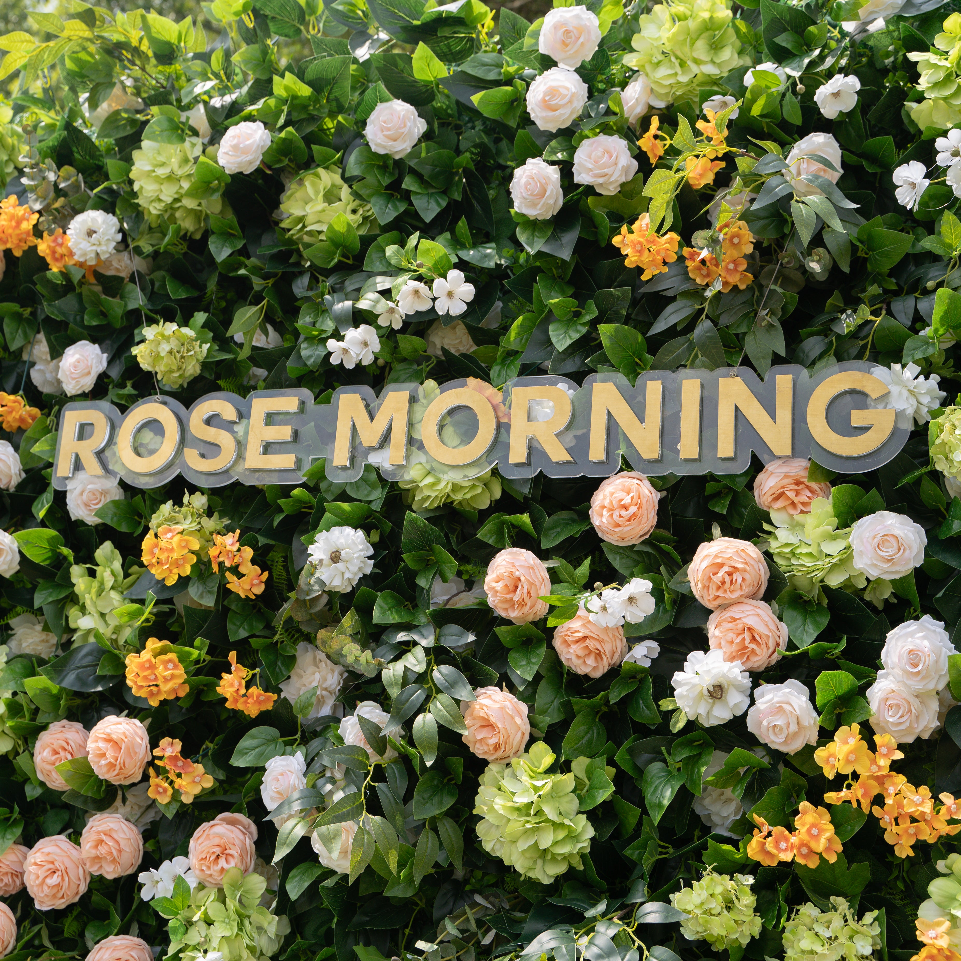 Poppy:5D Fabric Artificial rolling up curtain flower wall (Ready to ship) Rose Morning
