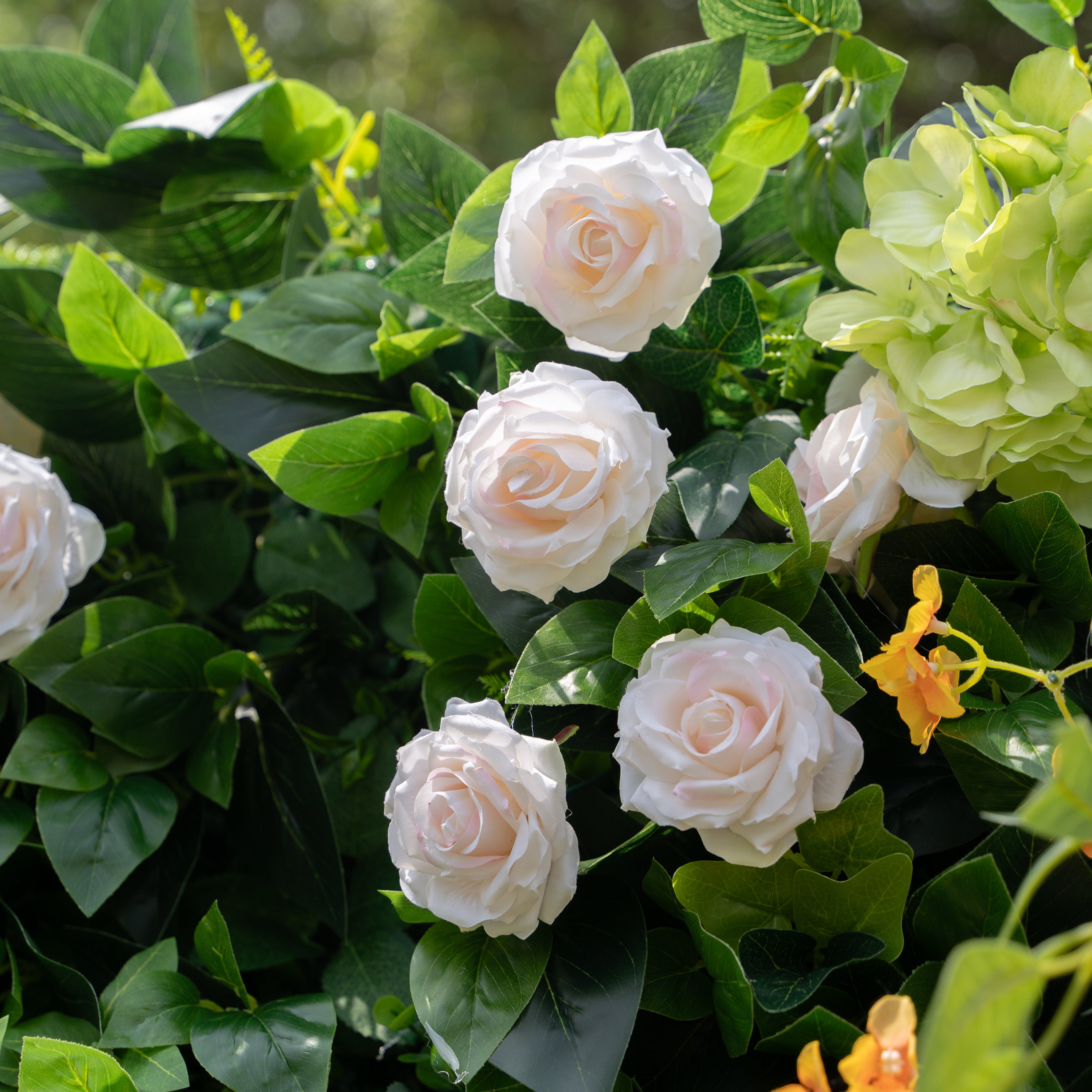 Poppy:5D Fabric Artificial rolling up curtain flower wall (Ready to ship) Rose Morning