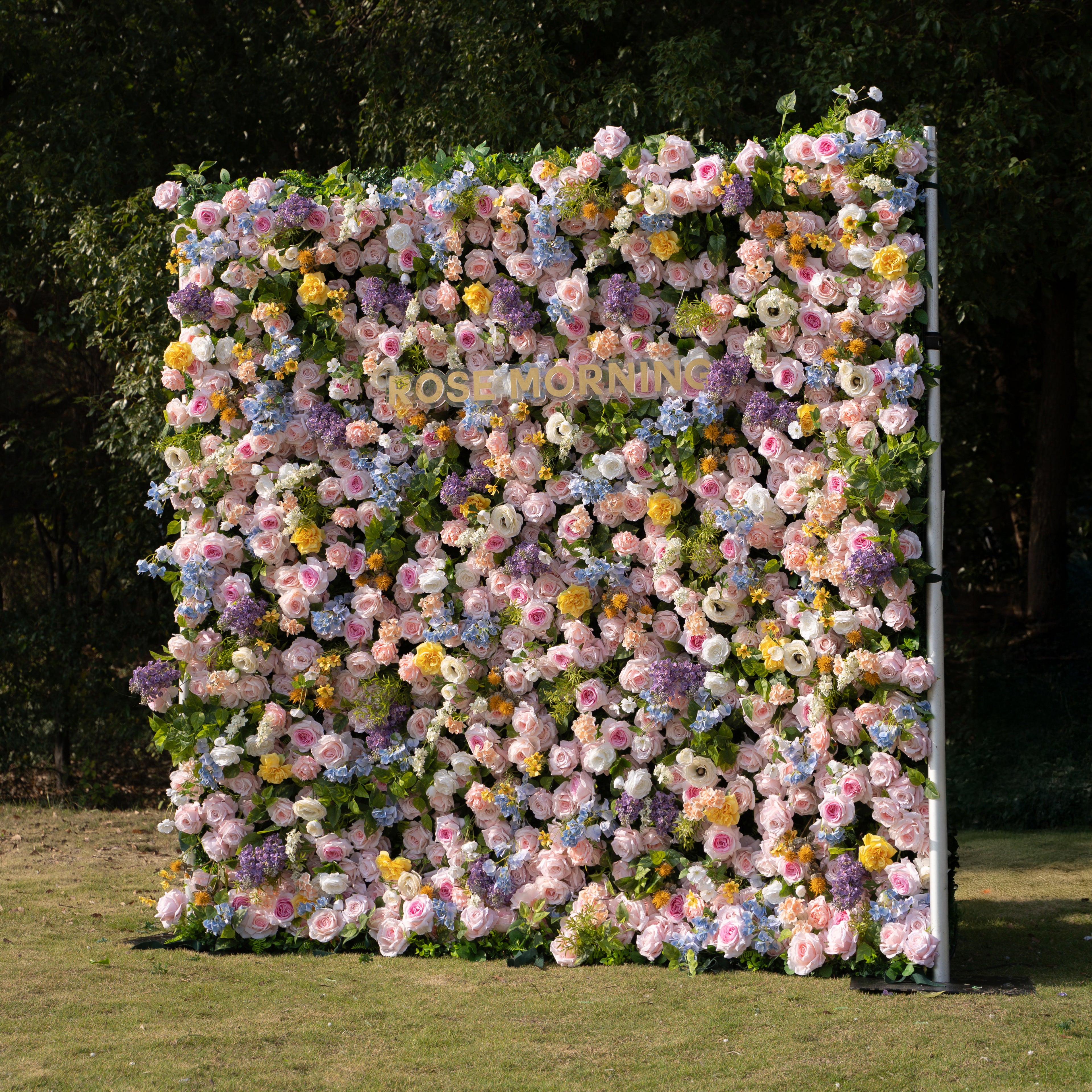 Power:5D Fabric Artificial rolling up curtain flower wall