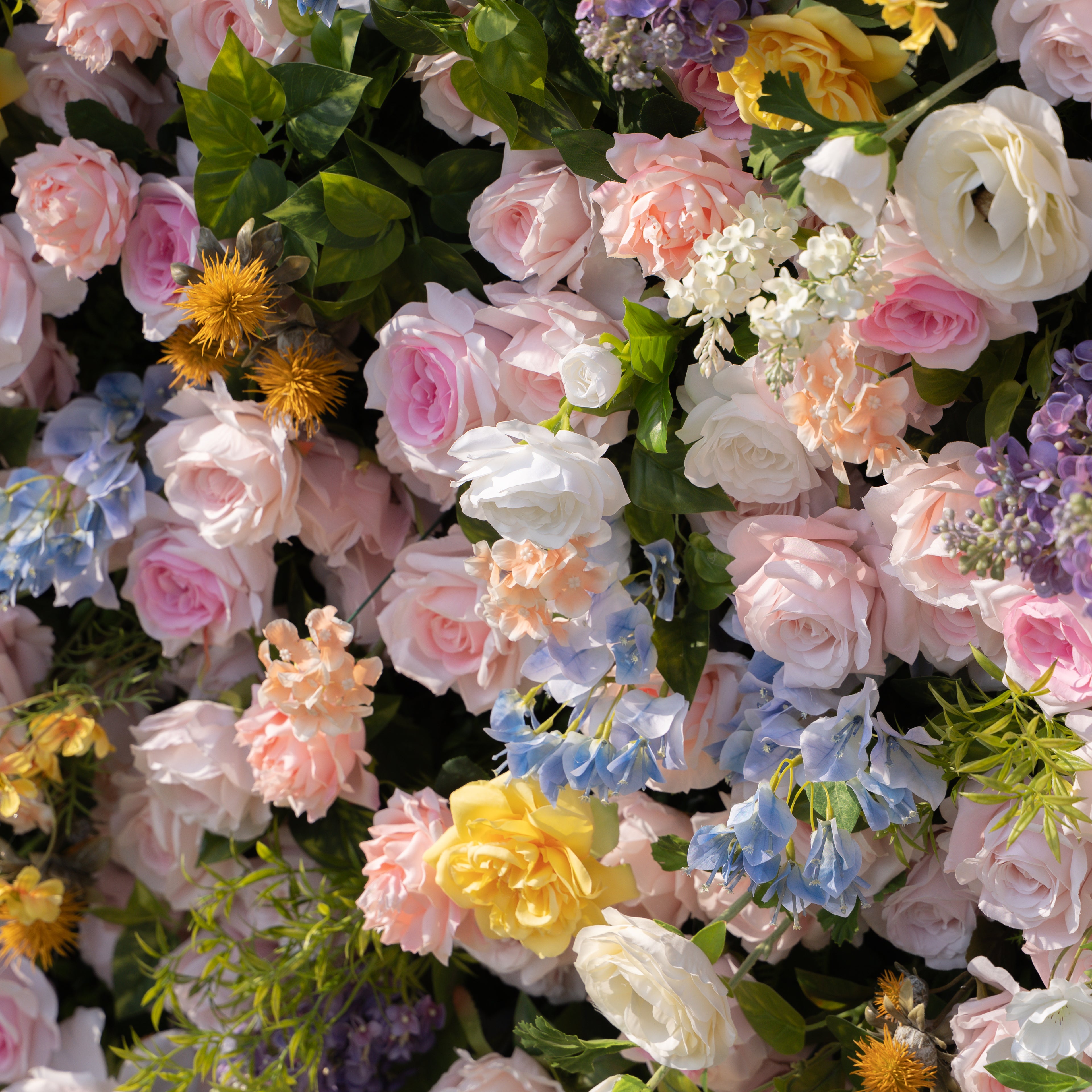 Power:5D Fabric Artificial rolling up curtain flower wall