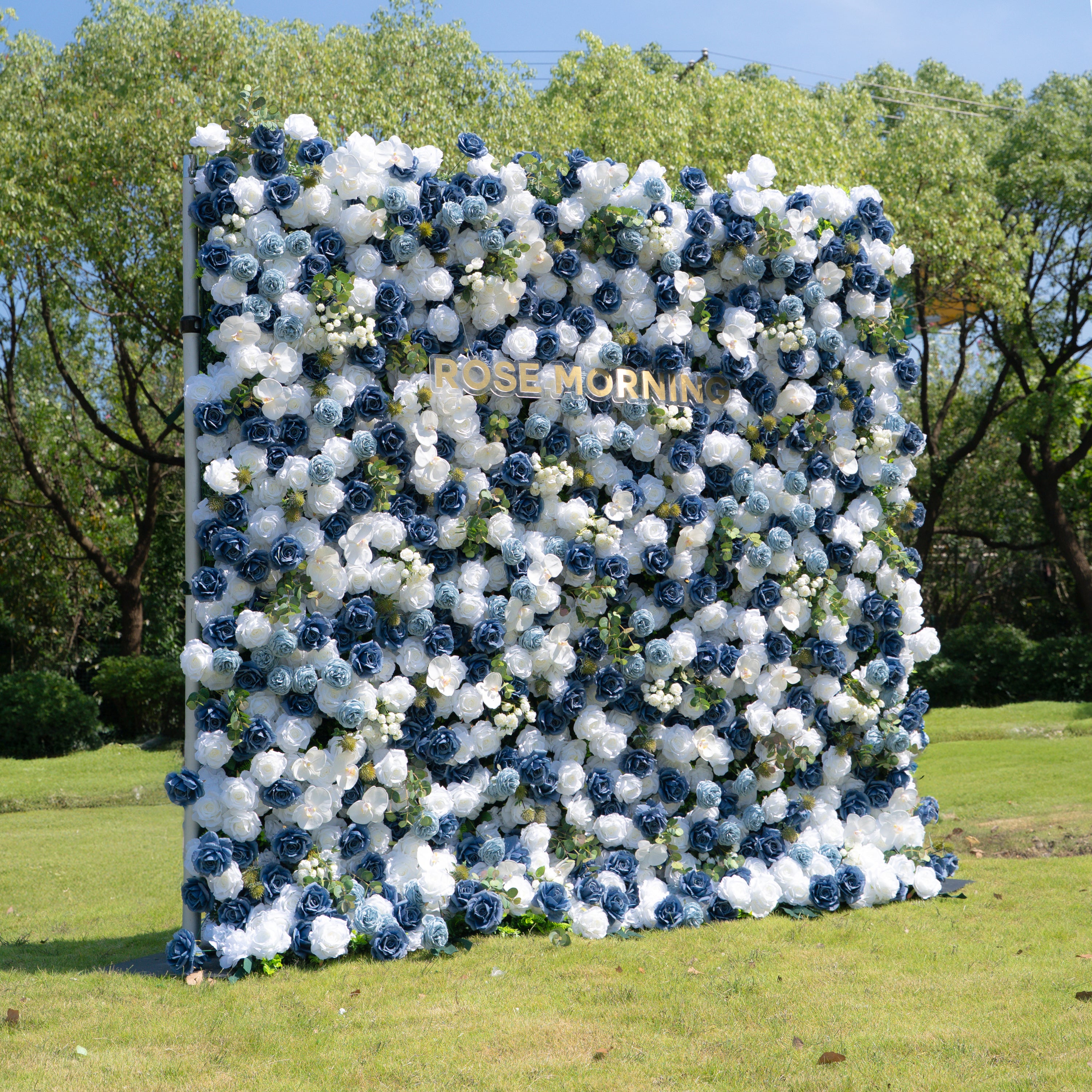Precious:5D Fabric Artificial rolling up curtain flower wall
