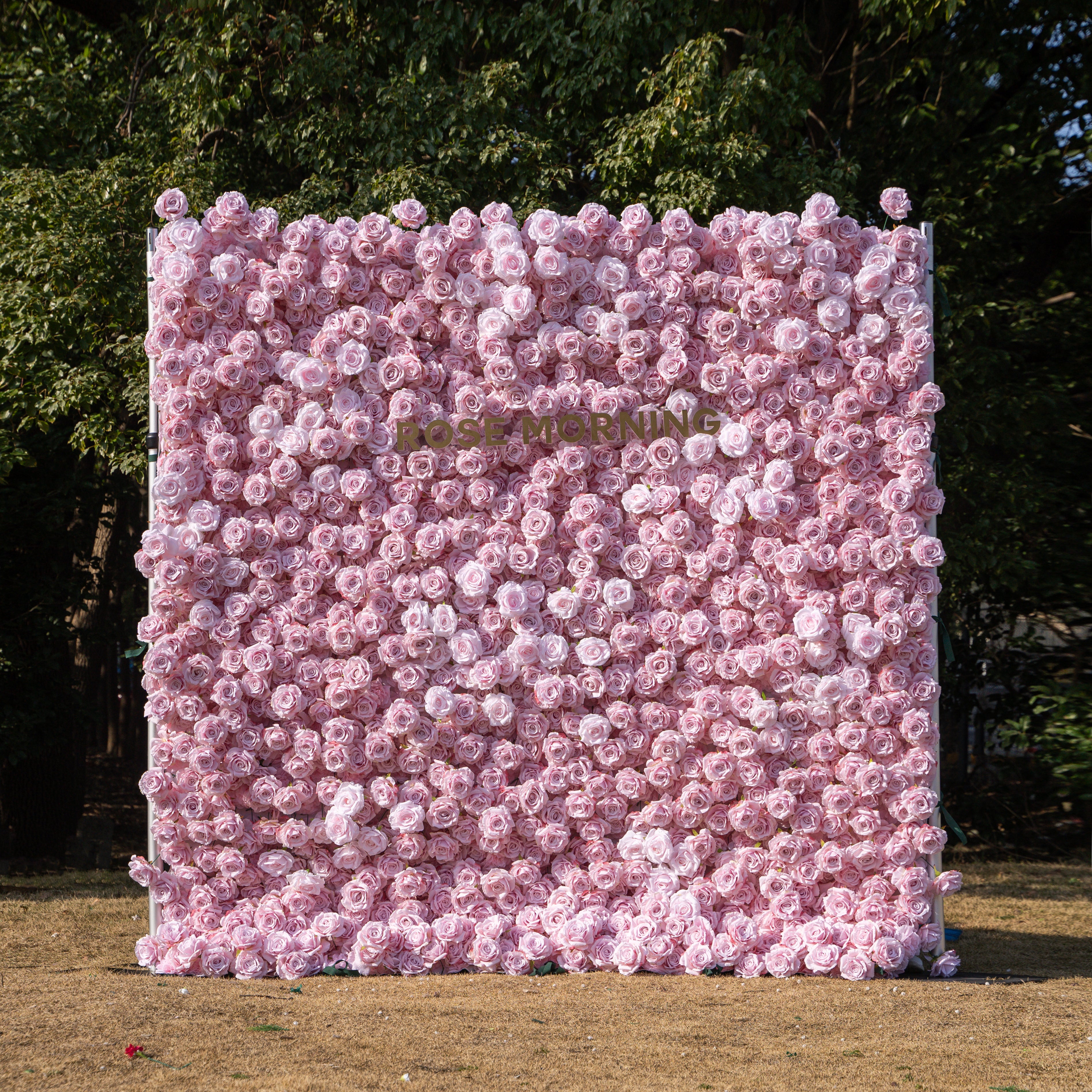 Promise:3D Fabric Artificial rolling up curtain flower wall