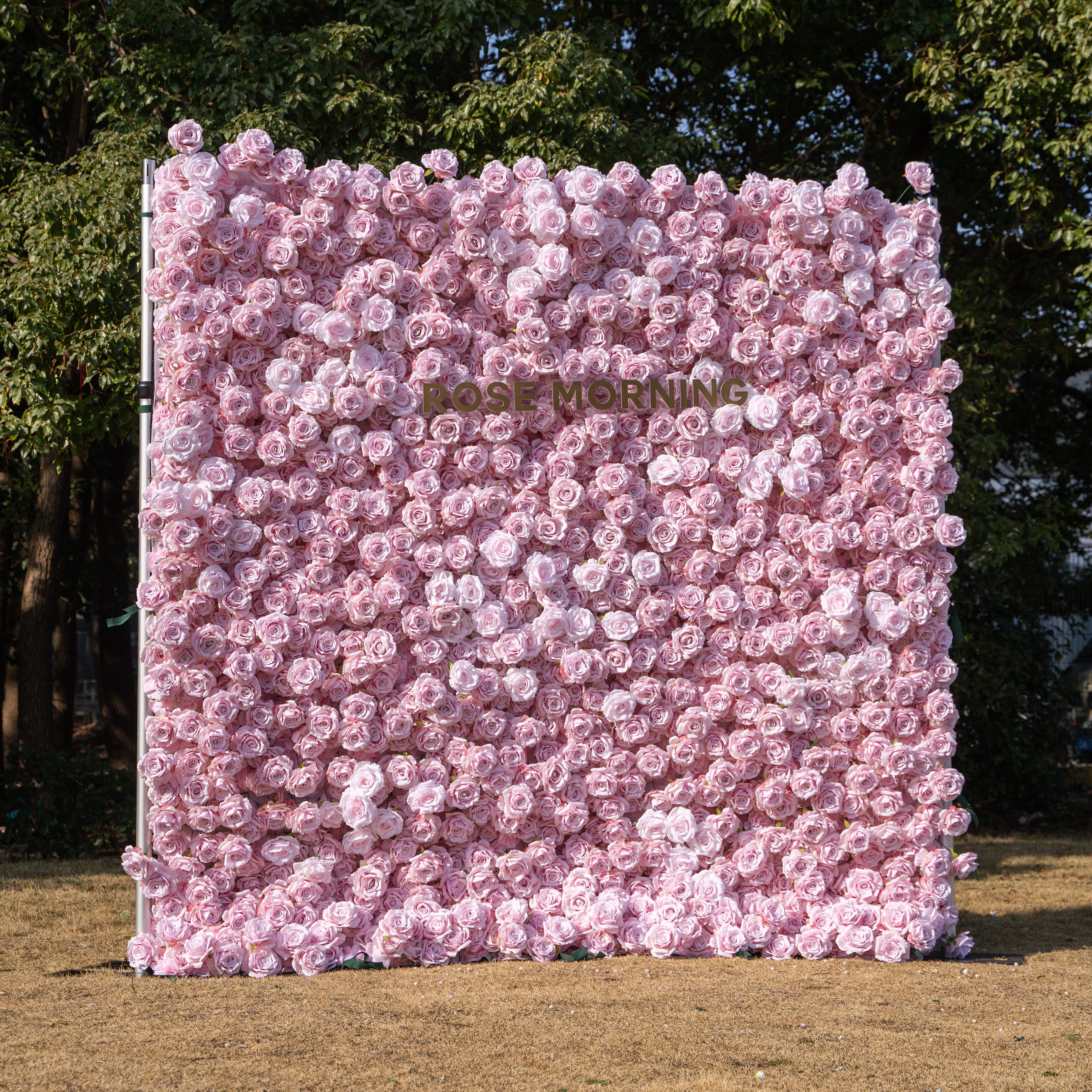 Promise:3D Fabric Artificial rolling up curtain flower wall