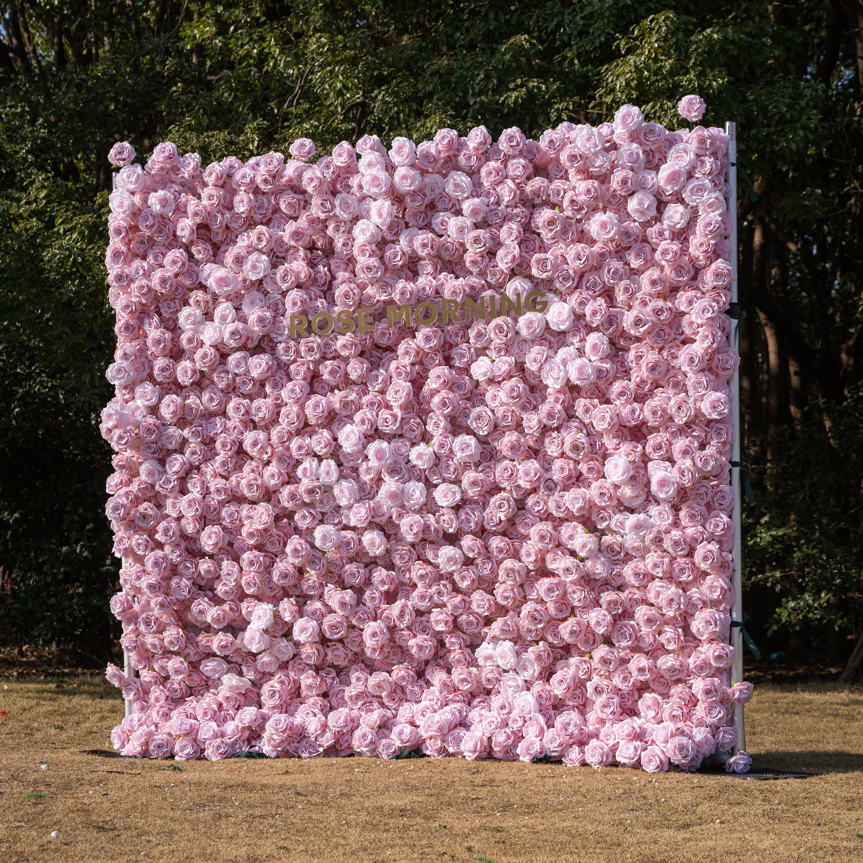 Promise:3D Fabric Artificial rolling up curtain flower wall