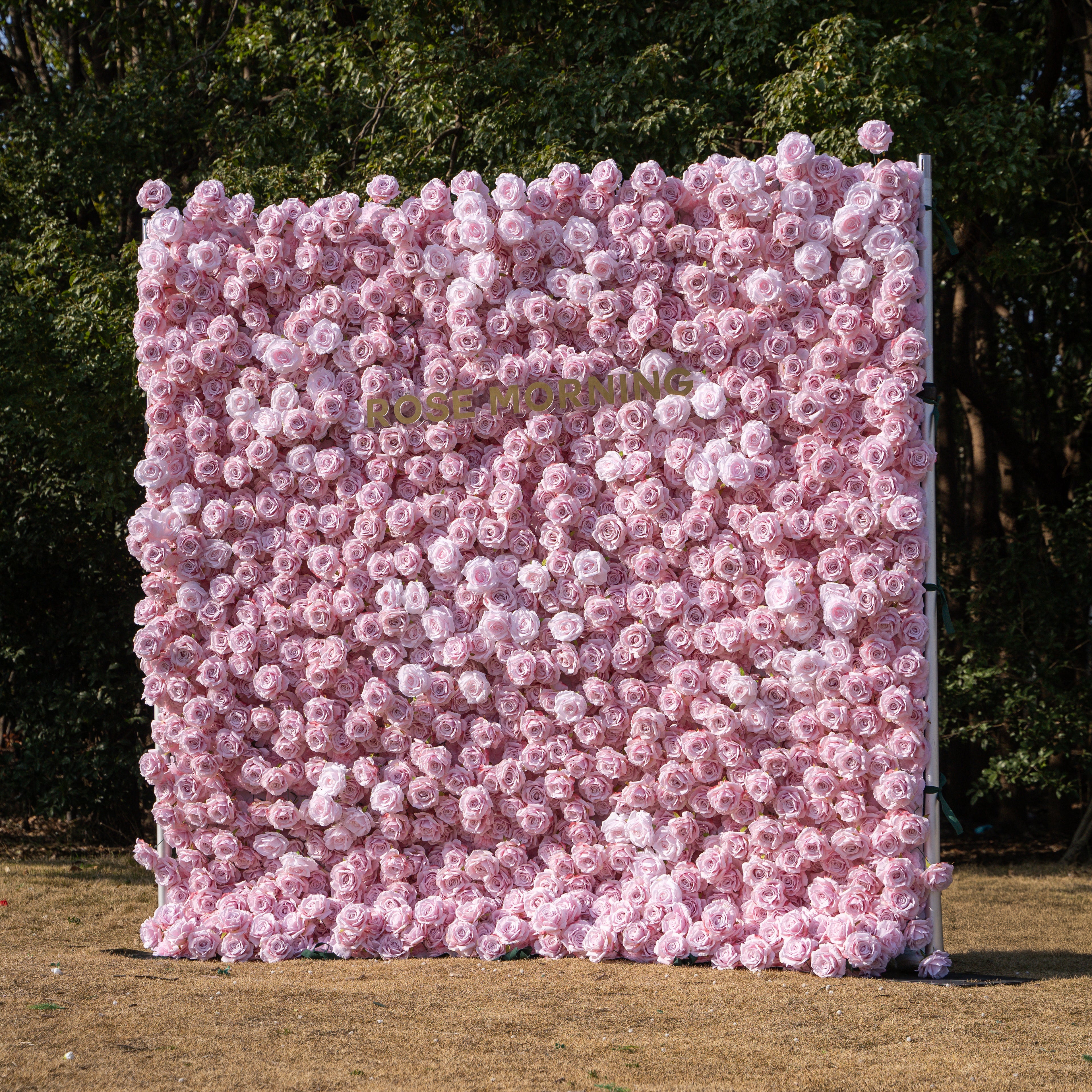Promise:3D Fabric Artificial rolling up curtain flower wall