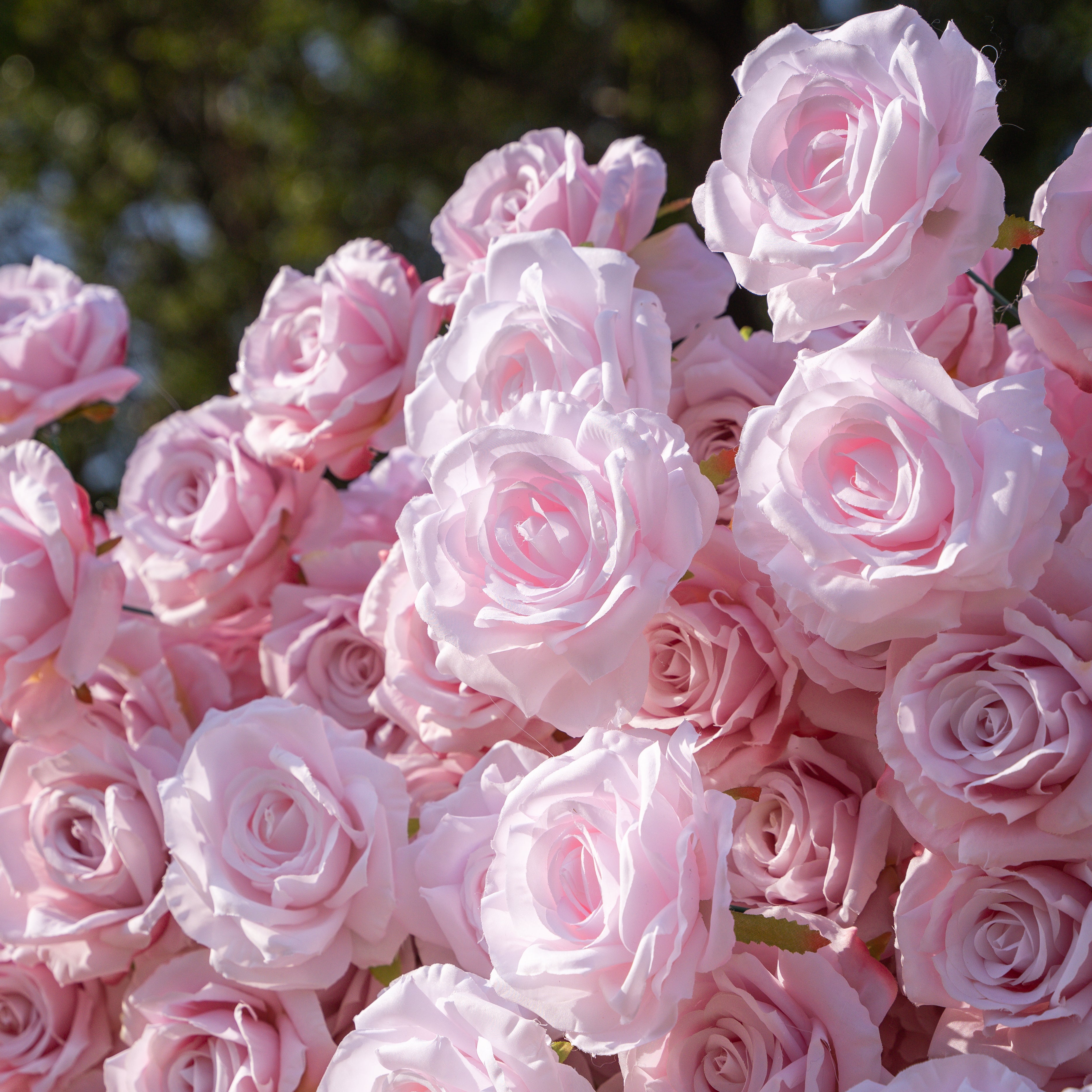 Promise:3D Fabric Artificial rolling up curtain flower wall