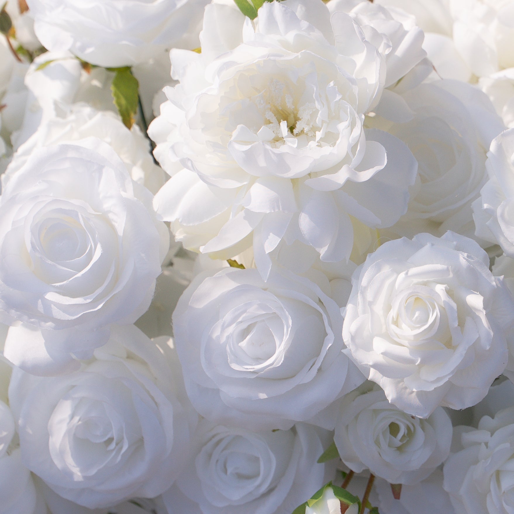 Puro Flower Runner:2026 New White Long strip White flower row trailing long table arrangement table runner