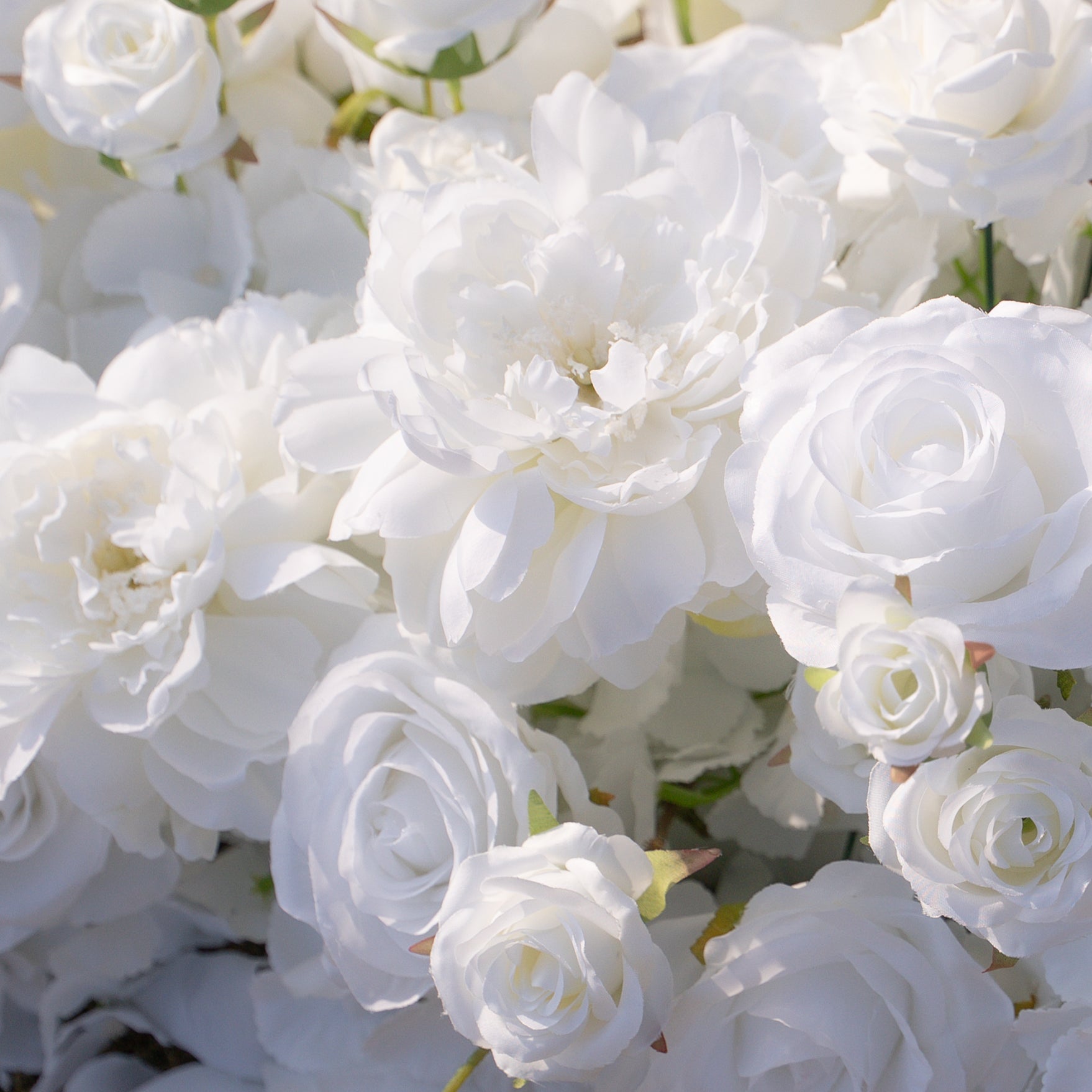 Puro Flower Runner:2026 New White Long strip White flower row trailing long table arrangement table runner