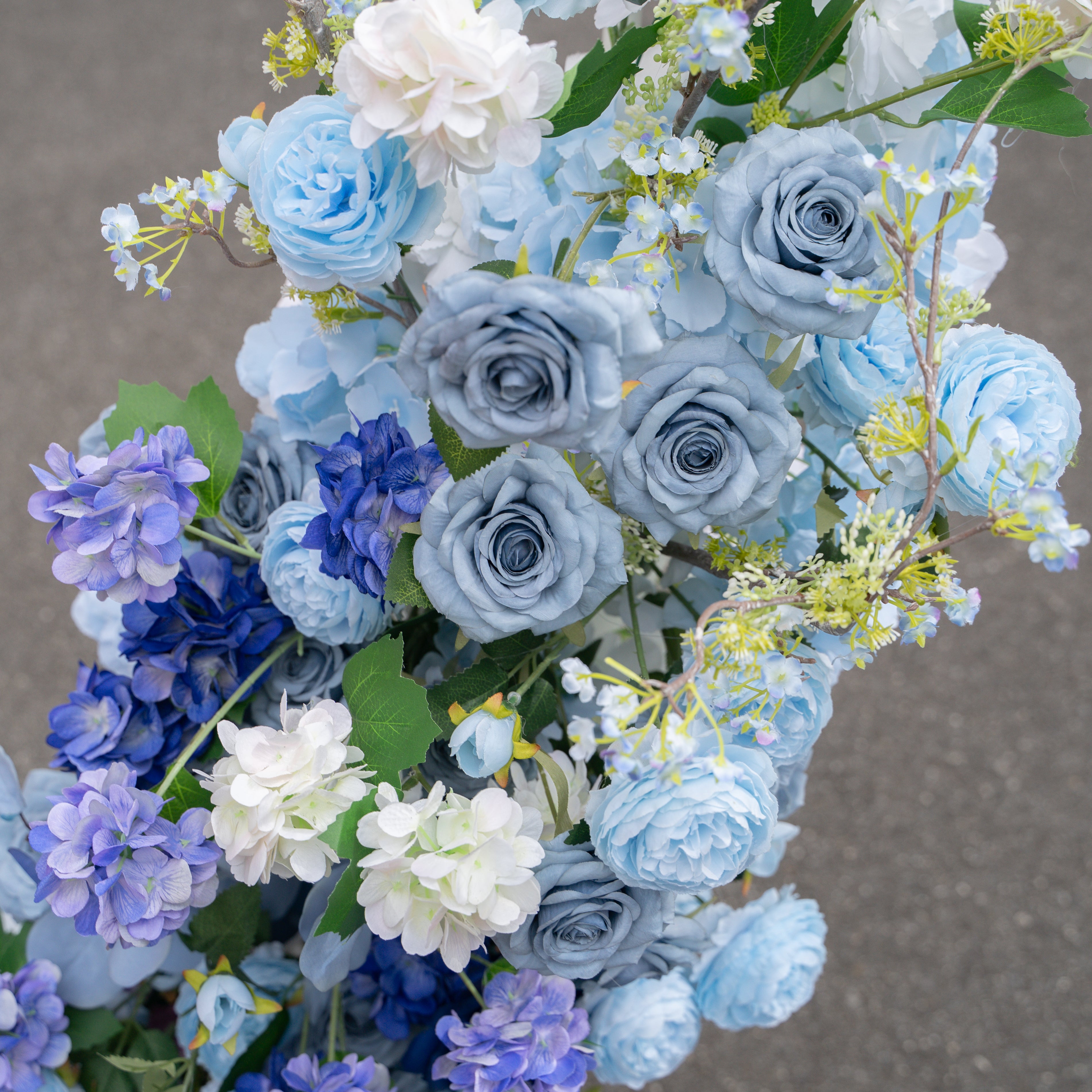New Arrival: Rainbow Wedding Party Background Floral Arch Decoration