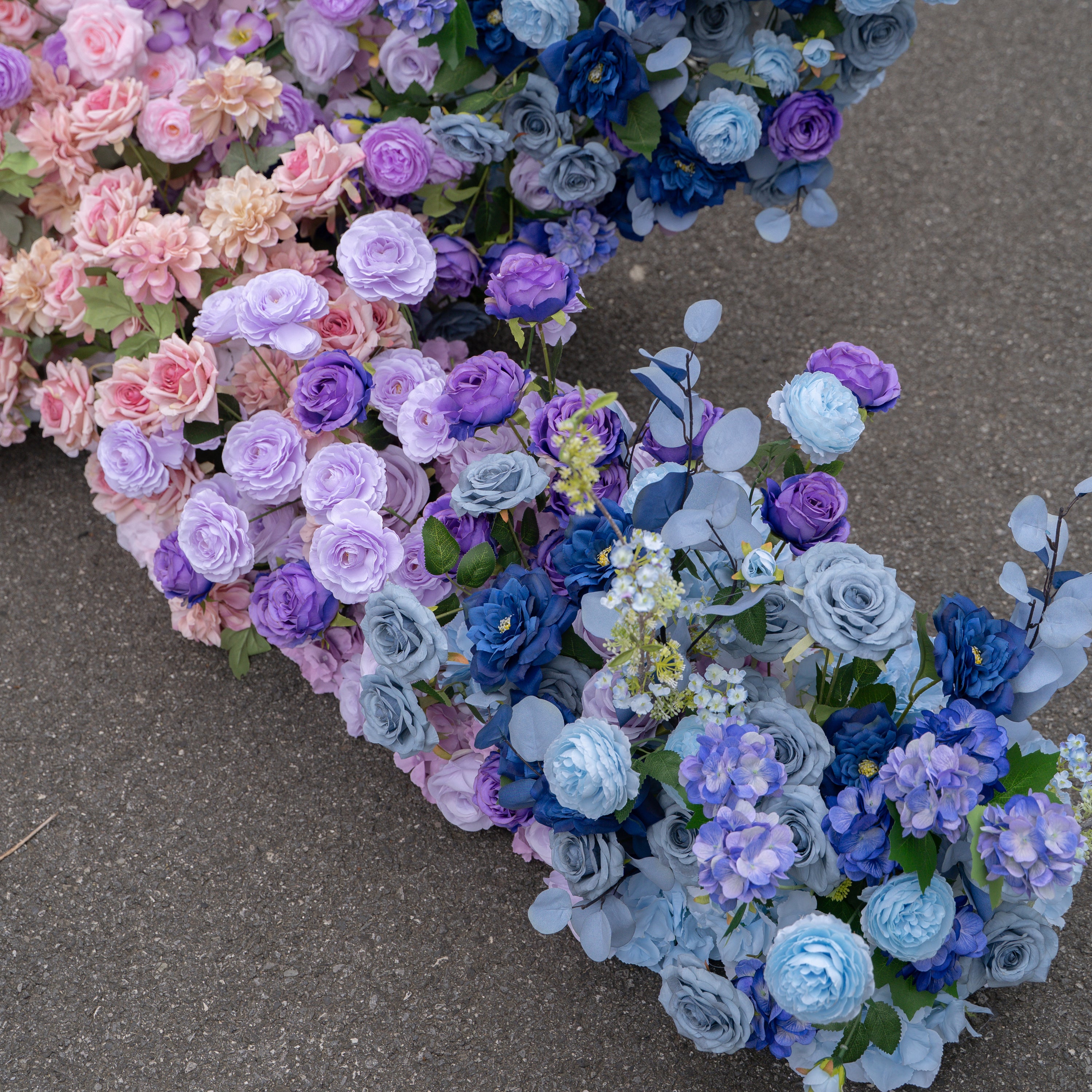Rainbow Wedding Party Background Floral Arch Decoration