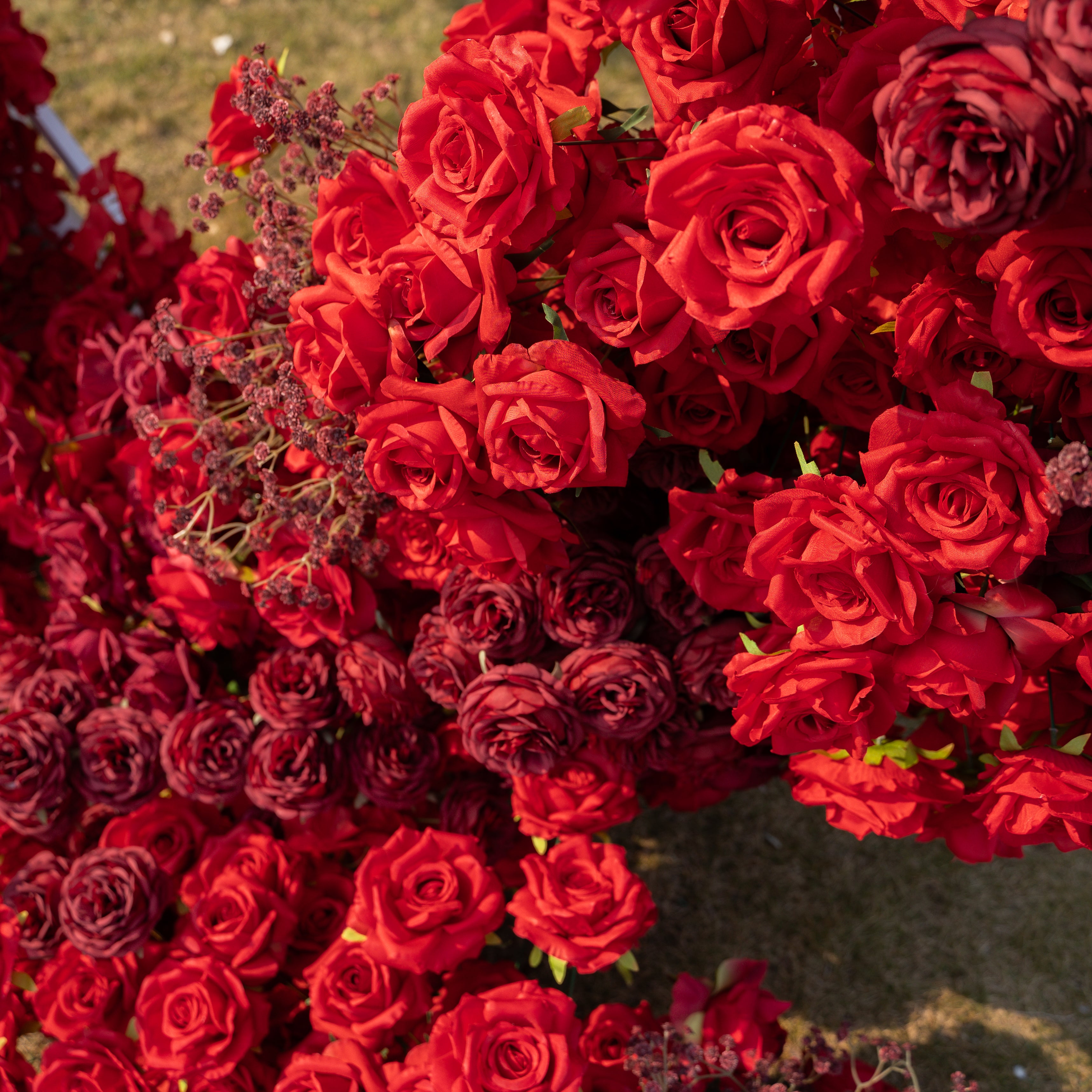 New Red Heart 2025:Wedding Party Background Floral Arch Decoration (Including Frame)