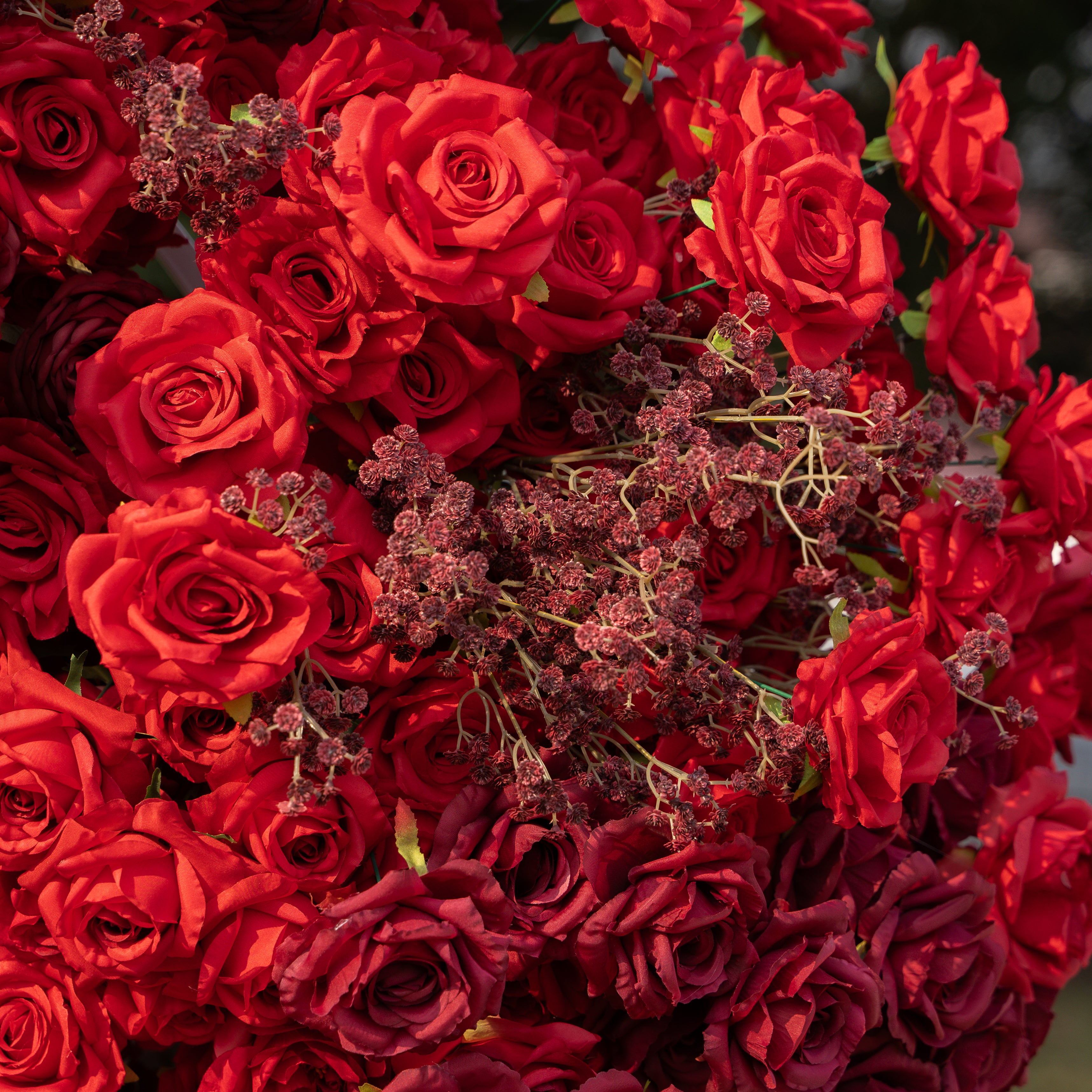 New Red Heart 2025:Wedding Party Background Floral Arch Decoration (Including Frame)