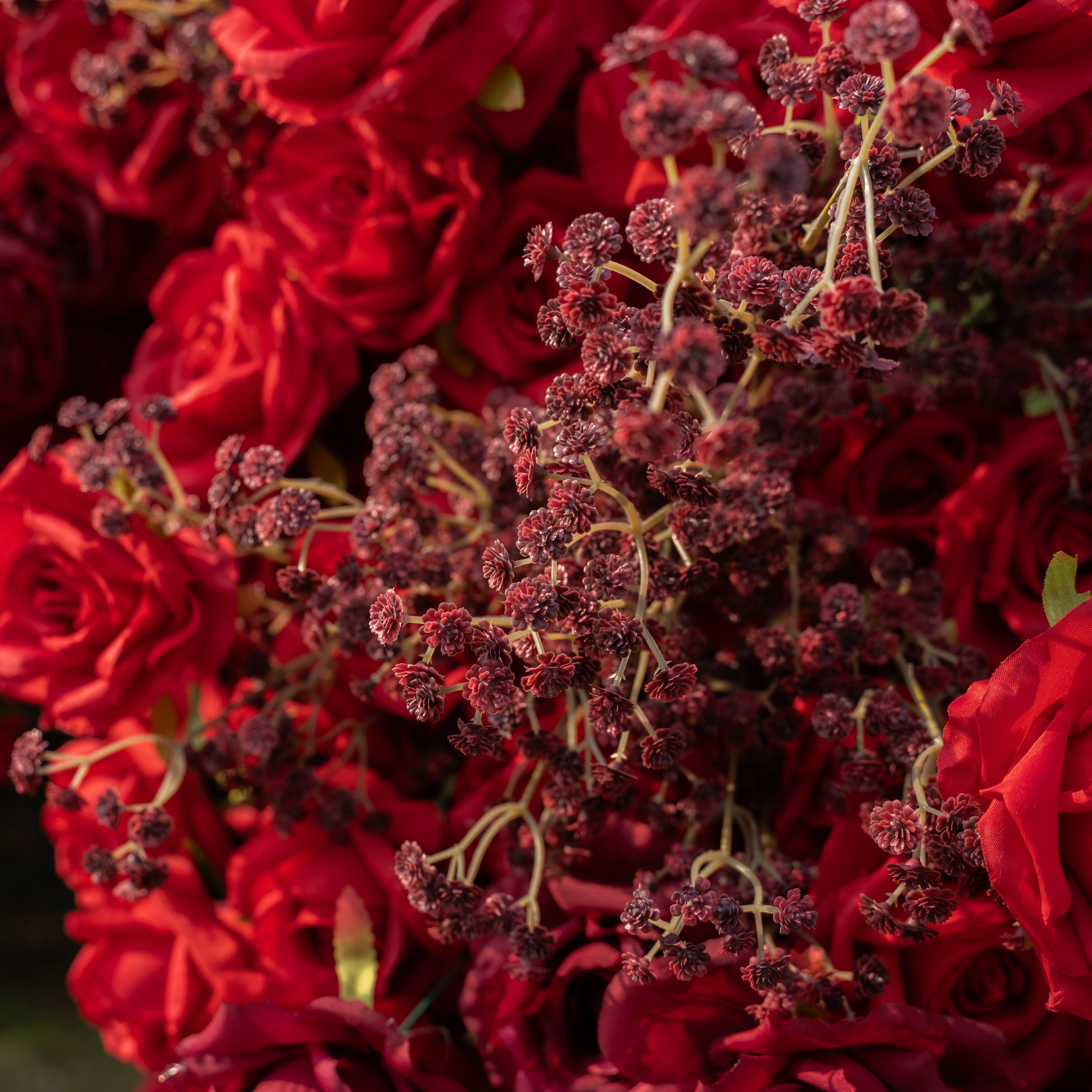 New Red Heart 2025:Wedding Party Background Floral Arch Decoration (Including Frame)