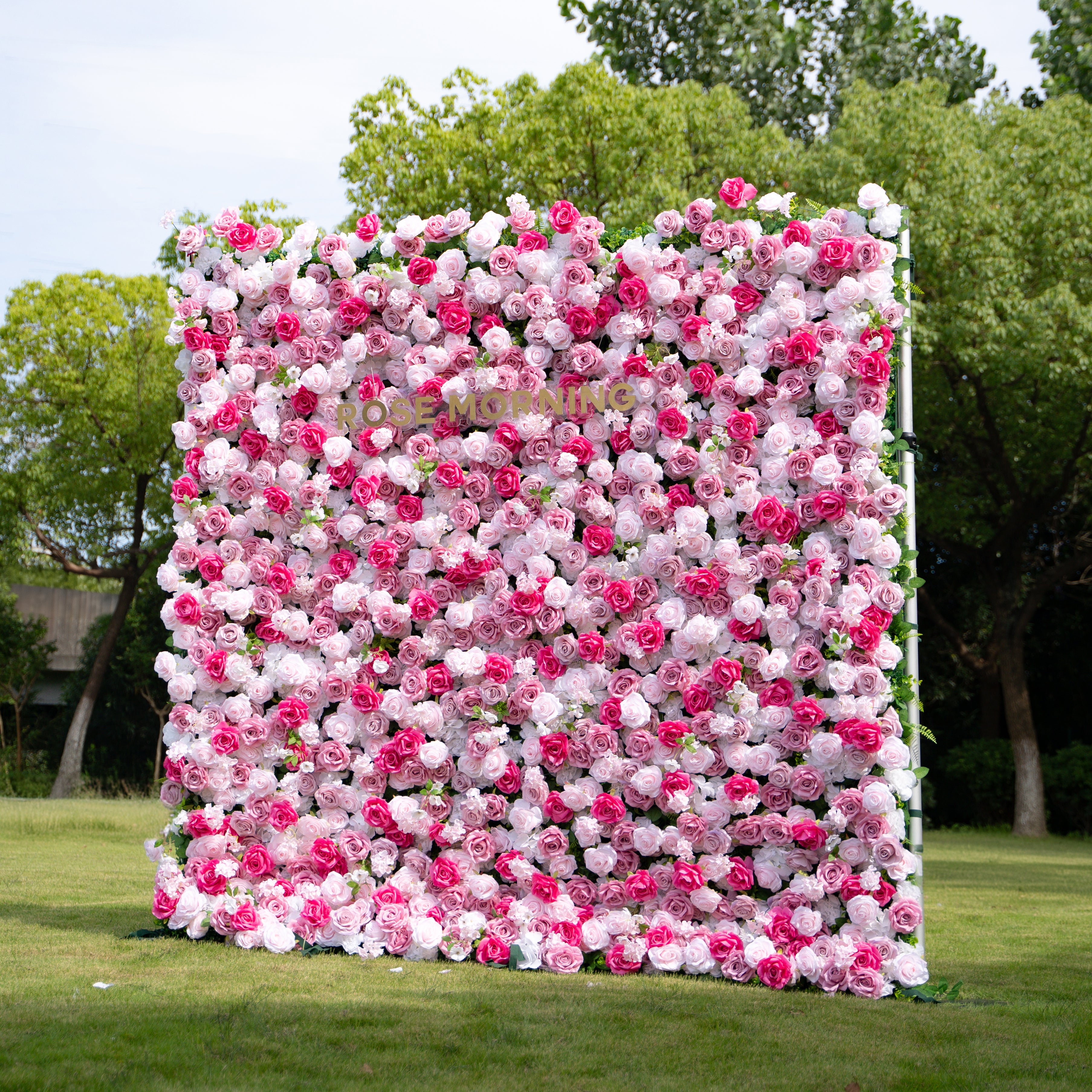 Rosalie:3D Fabric Artificial rolling up curtain flower wall