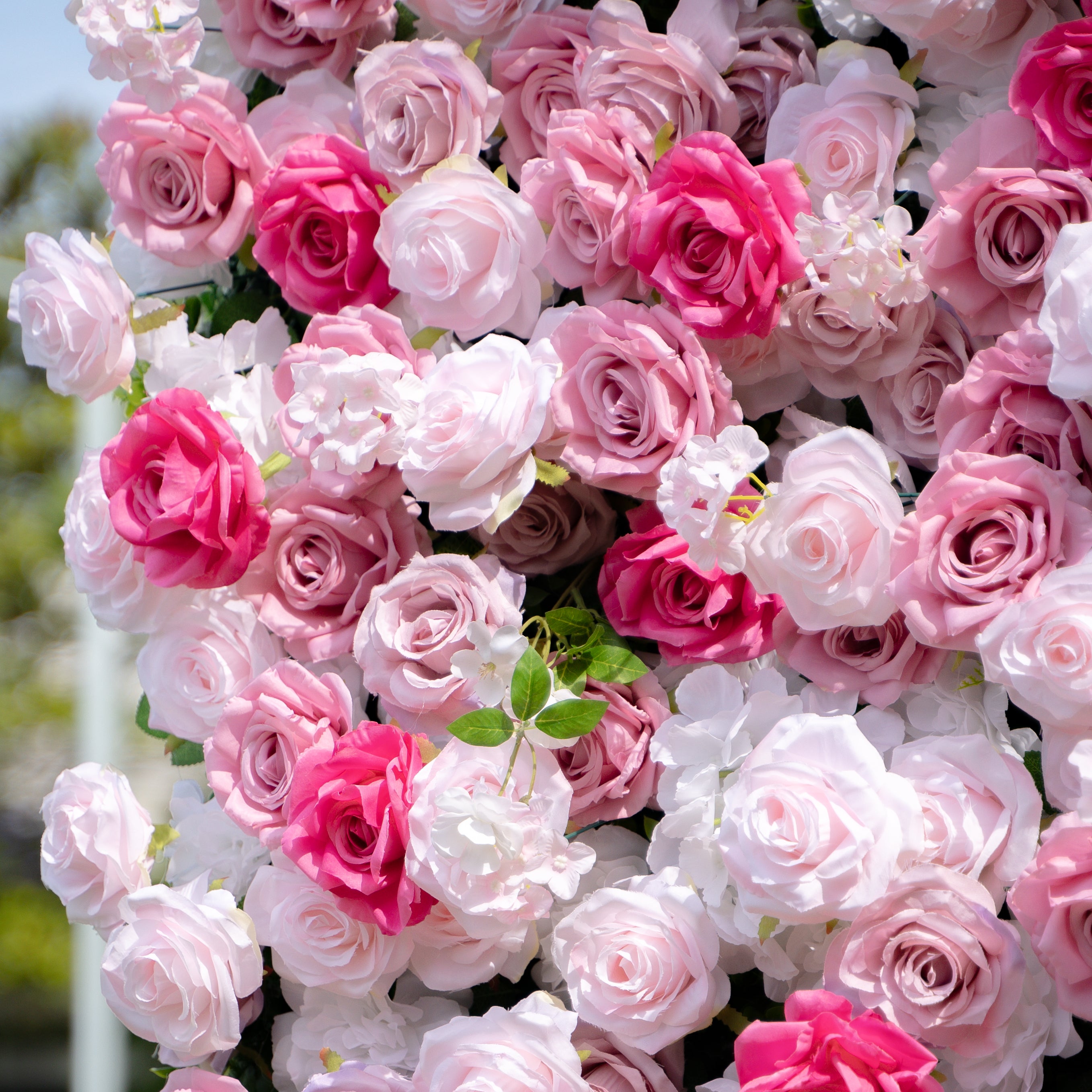 Rosalie:3D Fabric Artificial rolling up curtain flower wall