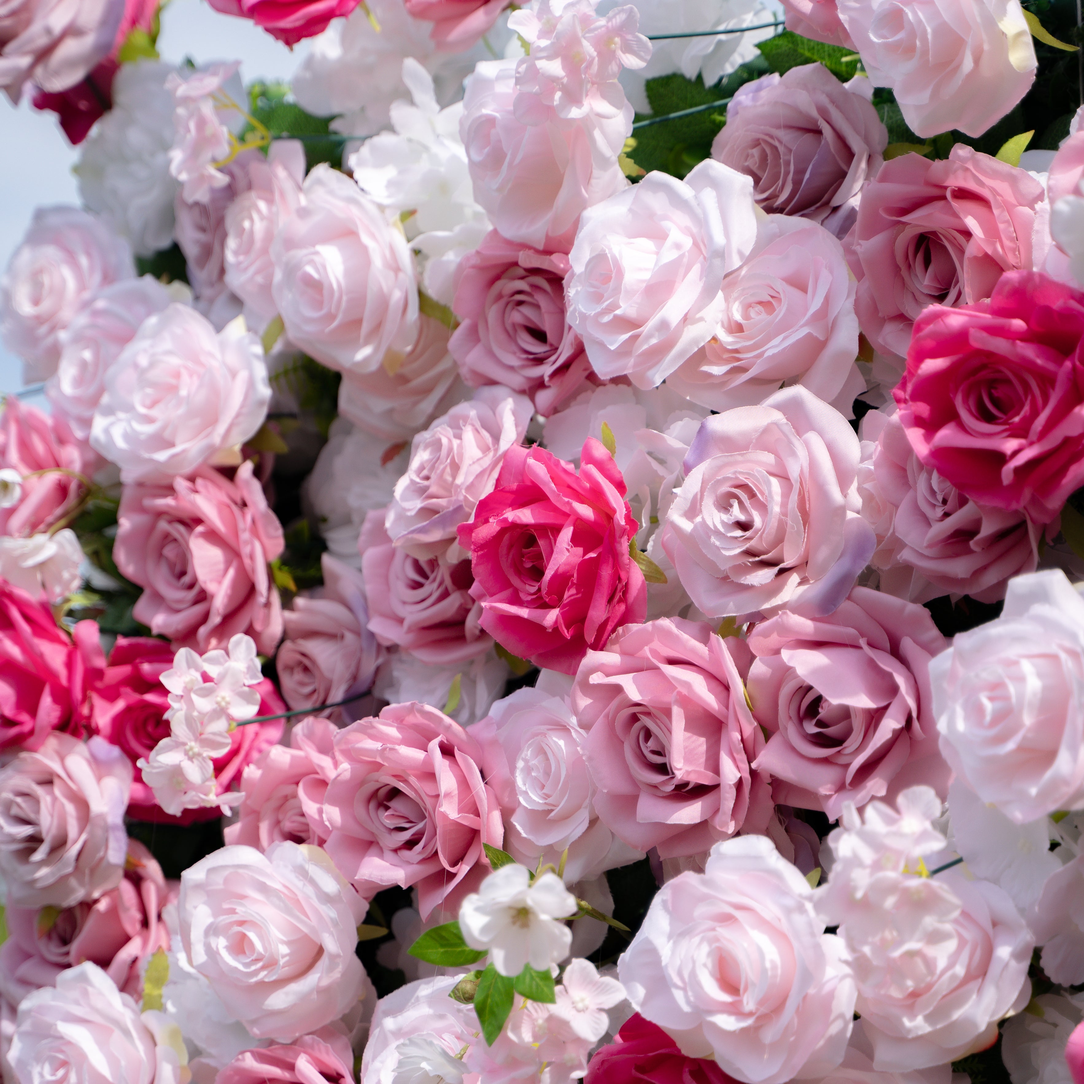 Rosalie:3D Fabric Artificial rolling up curtain flower wall