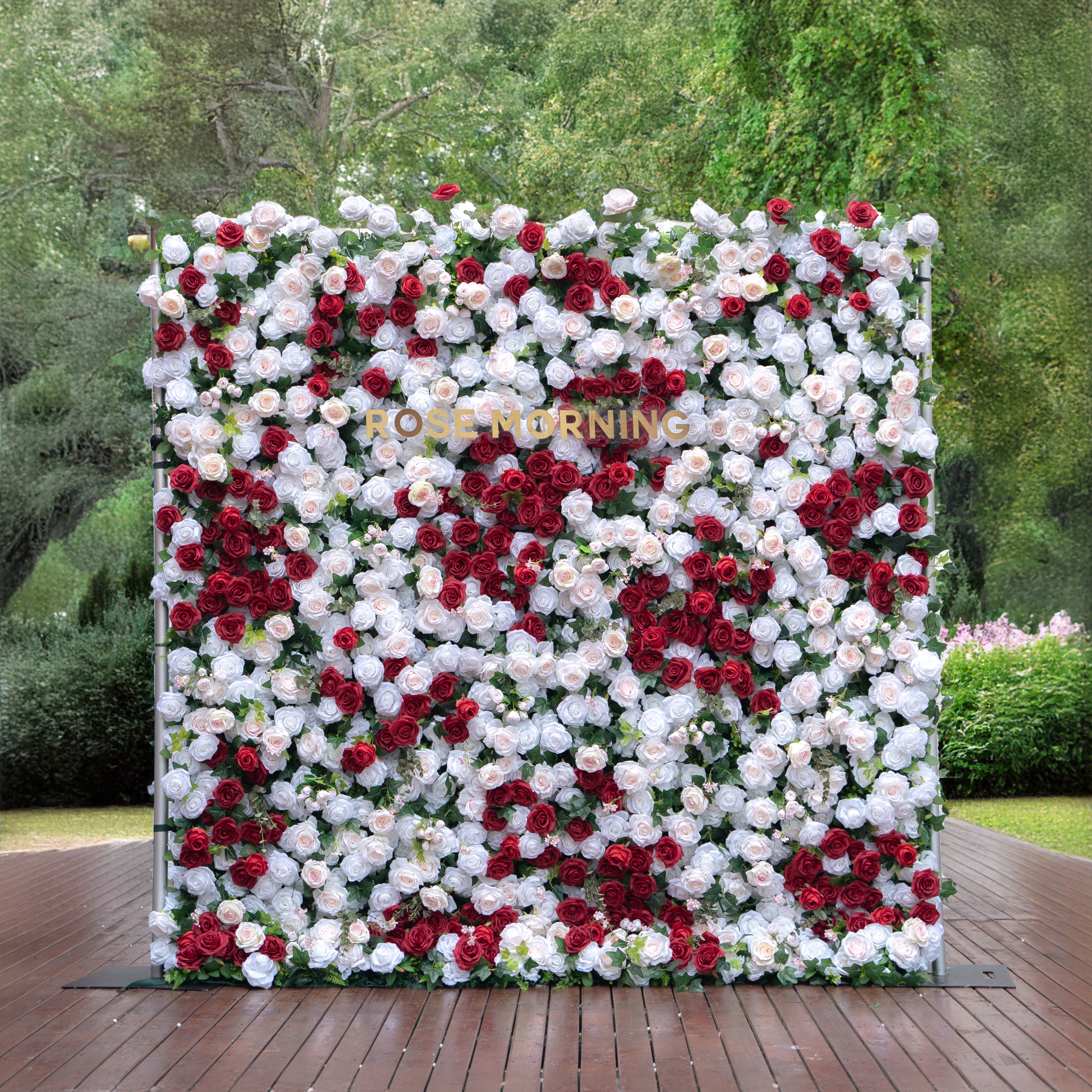 Rosita:5D Fabric Artificial rolling up curtain flower wall (Ready to ship) Rose Morning