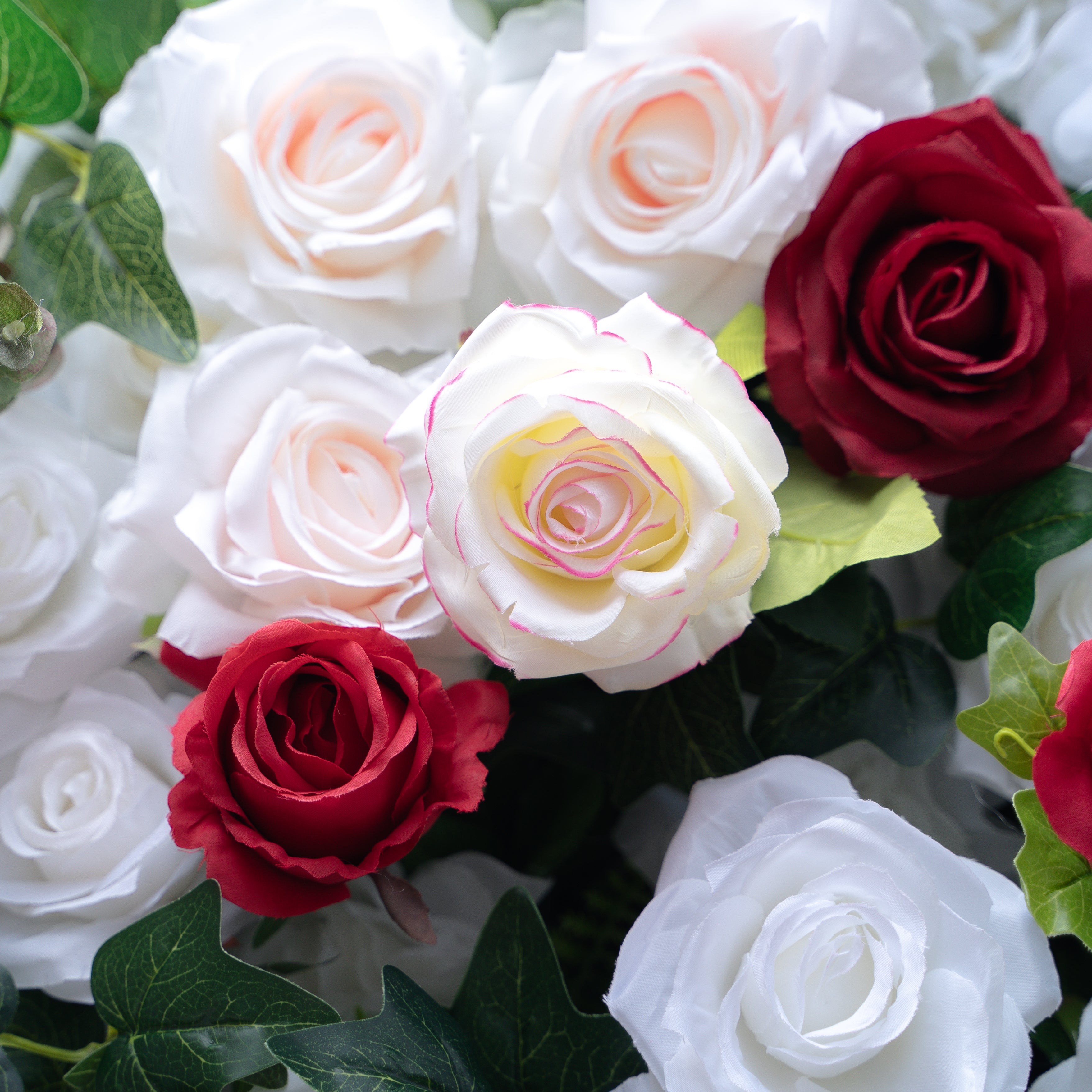 Rosita:5D Fabric Artificial rolling up curtain flower wall (Ready to ship) Rose Morning