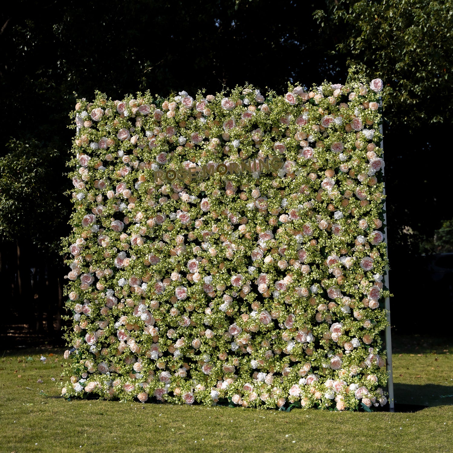 Scarlett 3D Fabric Artificial rolling up curtain flower wall Rose Morning