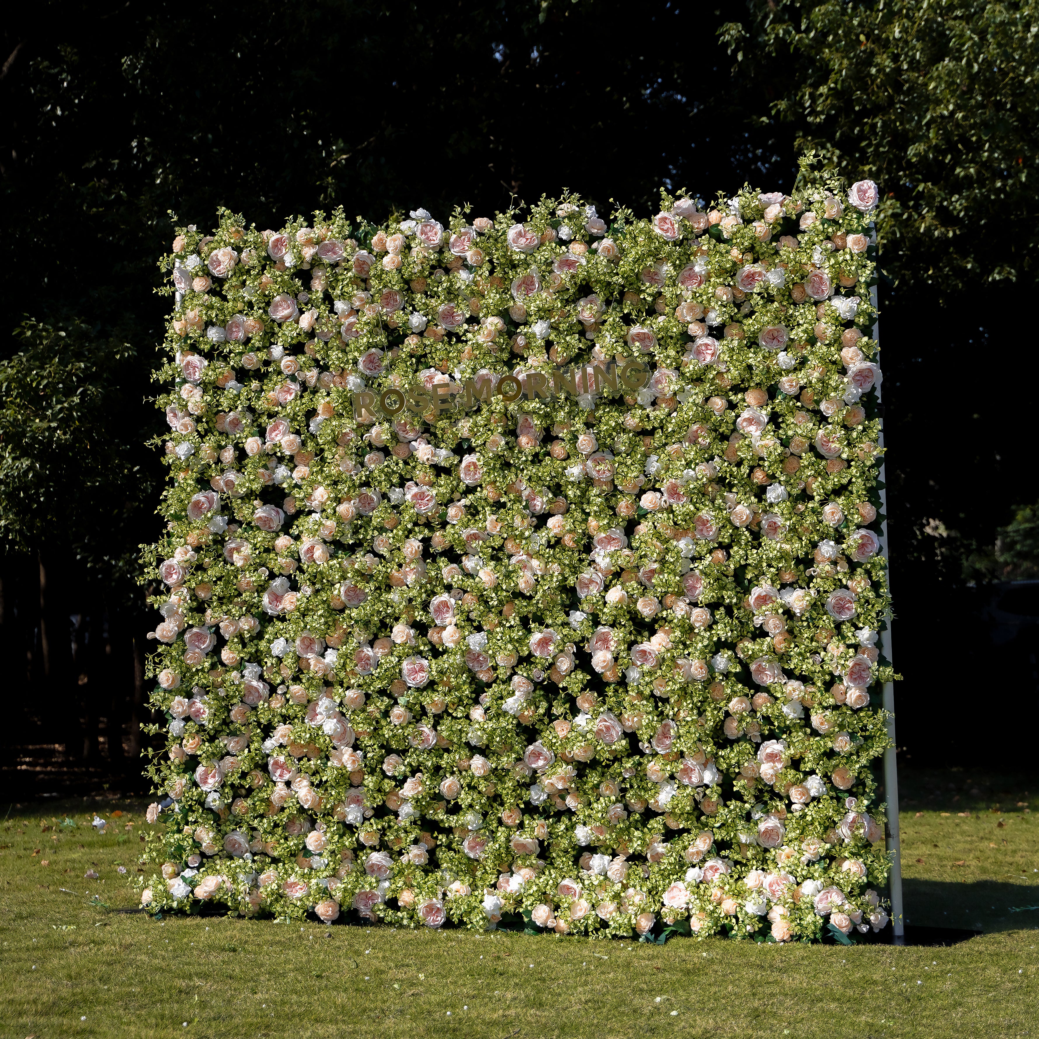 Scarlett 3D Fabric Artificial rolling up curtain flower wall Rose Morning