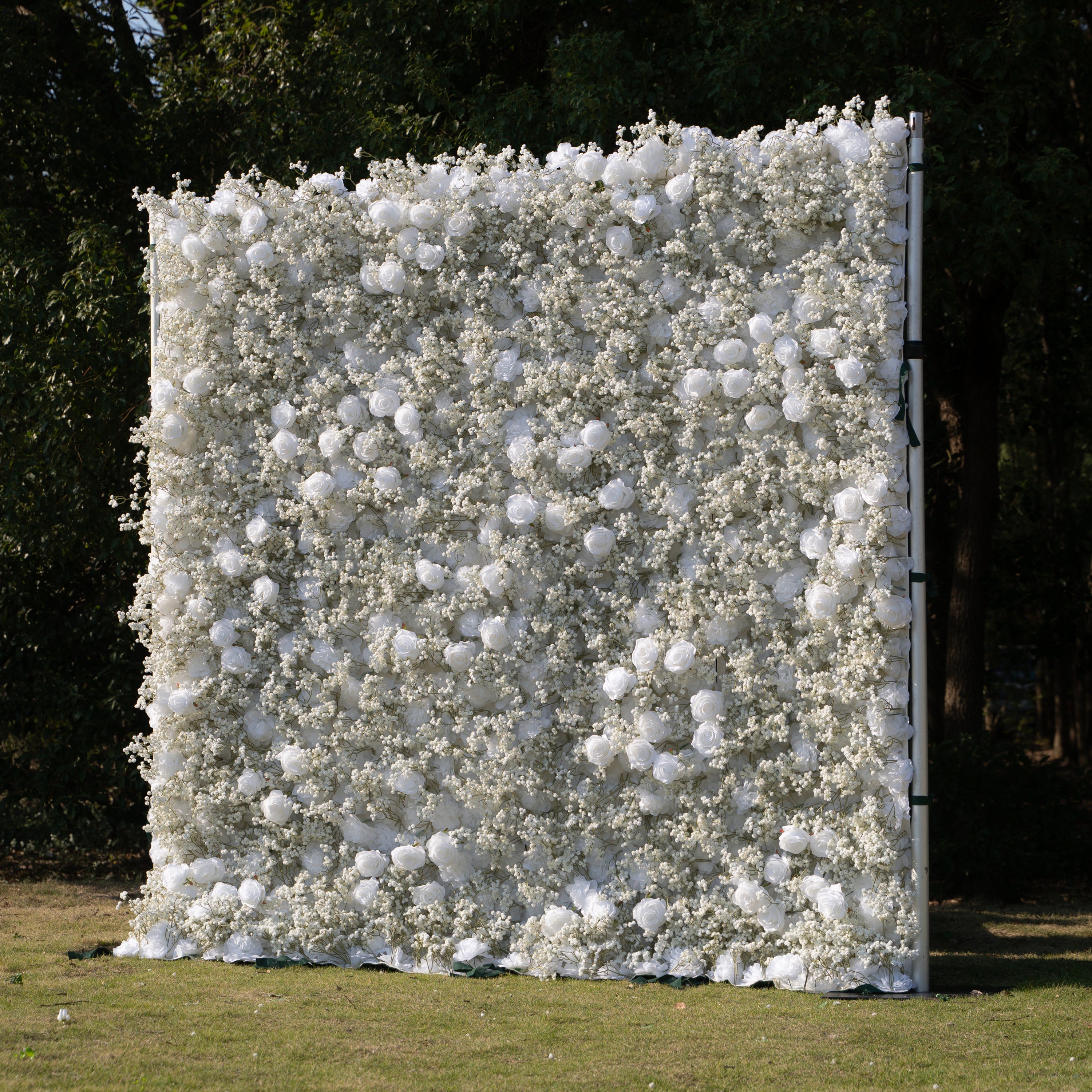 Shimmer Baby Breath wall:3D Fabric Artificial rolling up curtain flower wall(In US Stock 5-7 Days Delivered)
