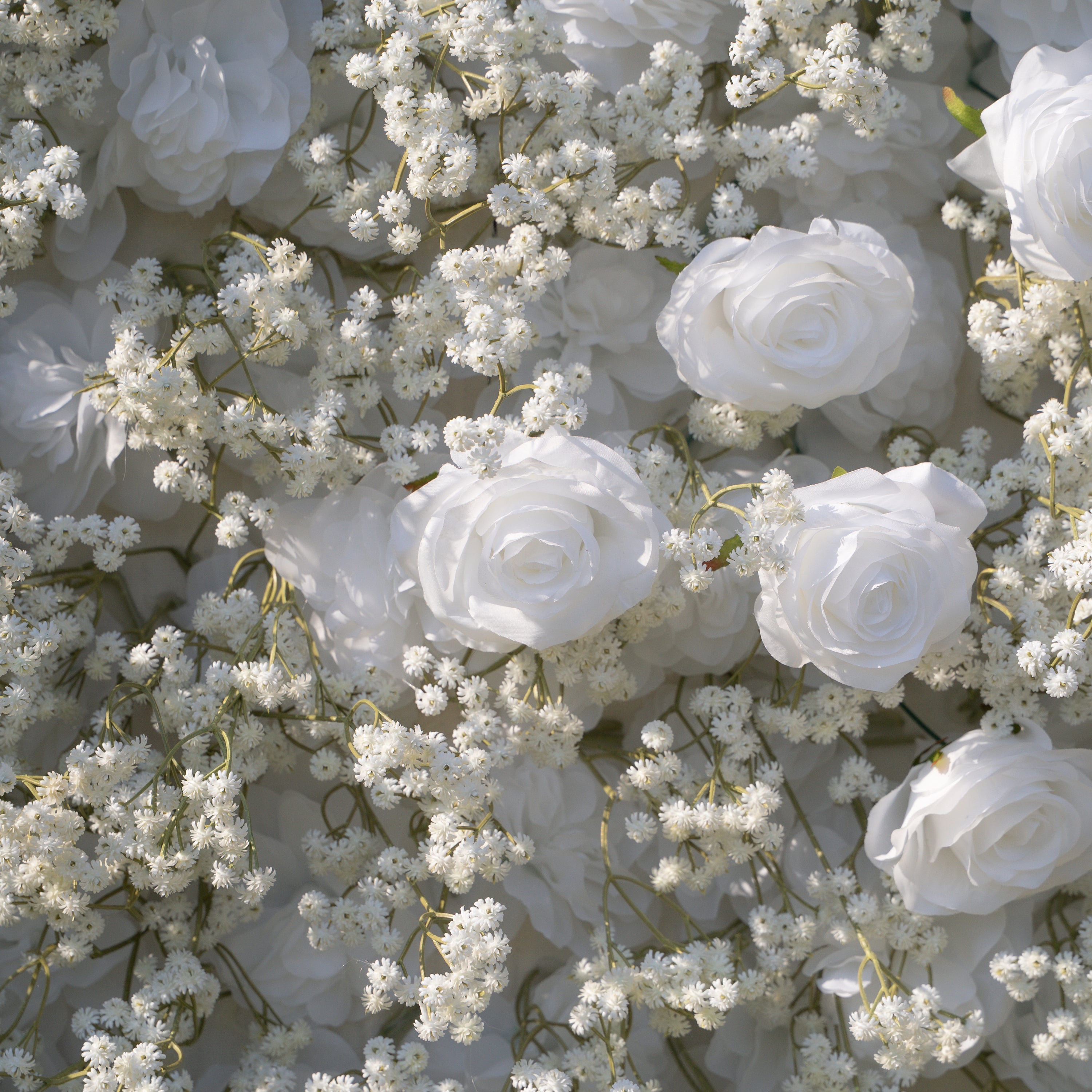 Shimmer Baby Breath wall:3D Fabric Artificial rolling up curtain flower wall(In US Stock 5-7 Days Delivered)