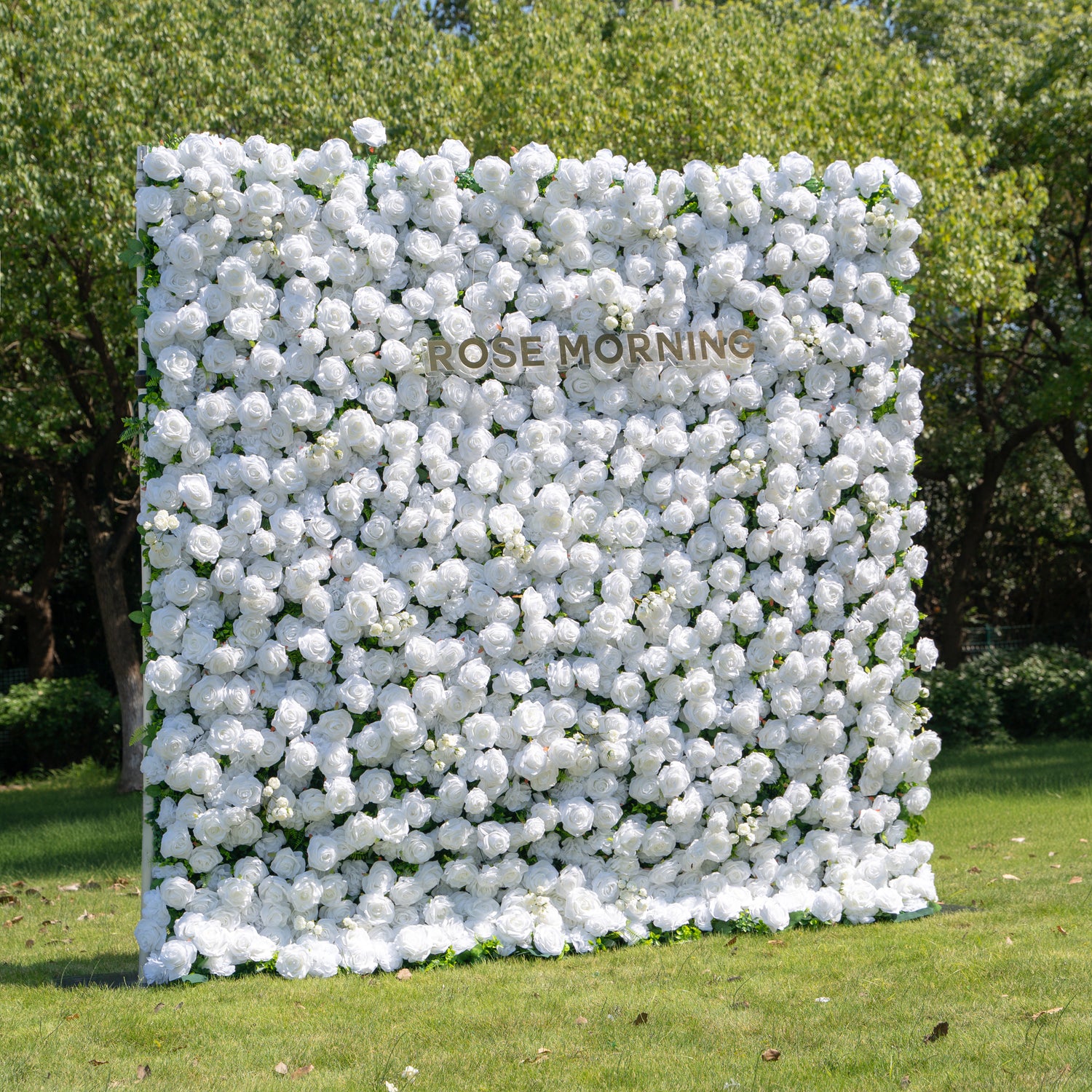Shy 3D White Flower Wall - Minimalist Wedding Backdrop 8ft×8ft (Ready to ship-Only USA)