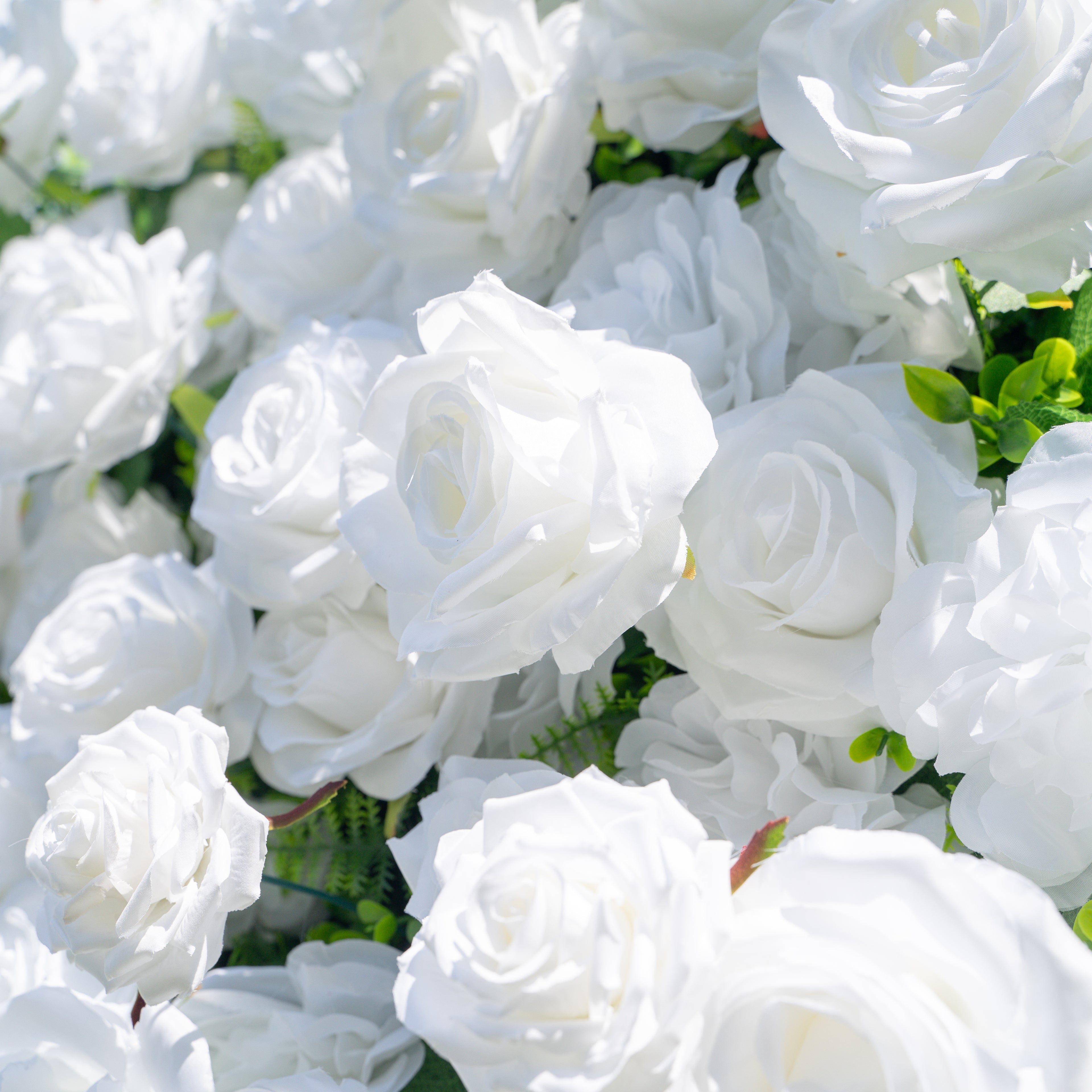 Shy 3D White Flower Wall - Minimalist Wedding Backdrop 8ft×8ft
