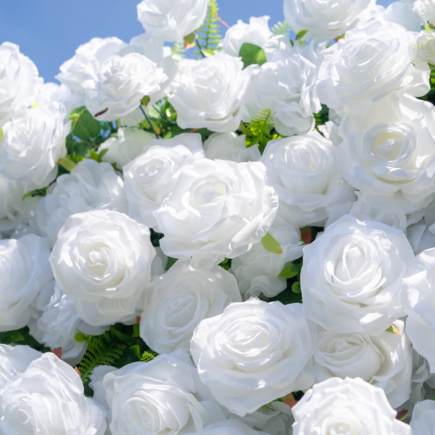 Shy 3D White Flower Wall - Minimalist Wedding Backdrop 8ft×8ft (Ready to ship-Only USA)