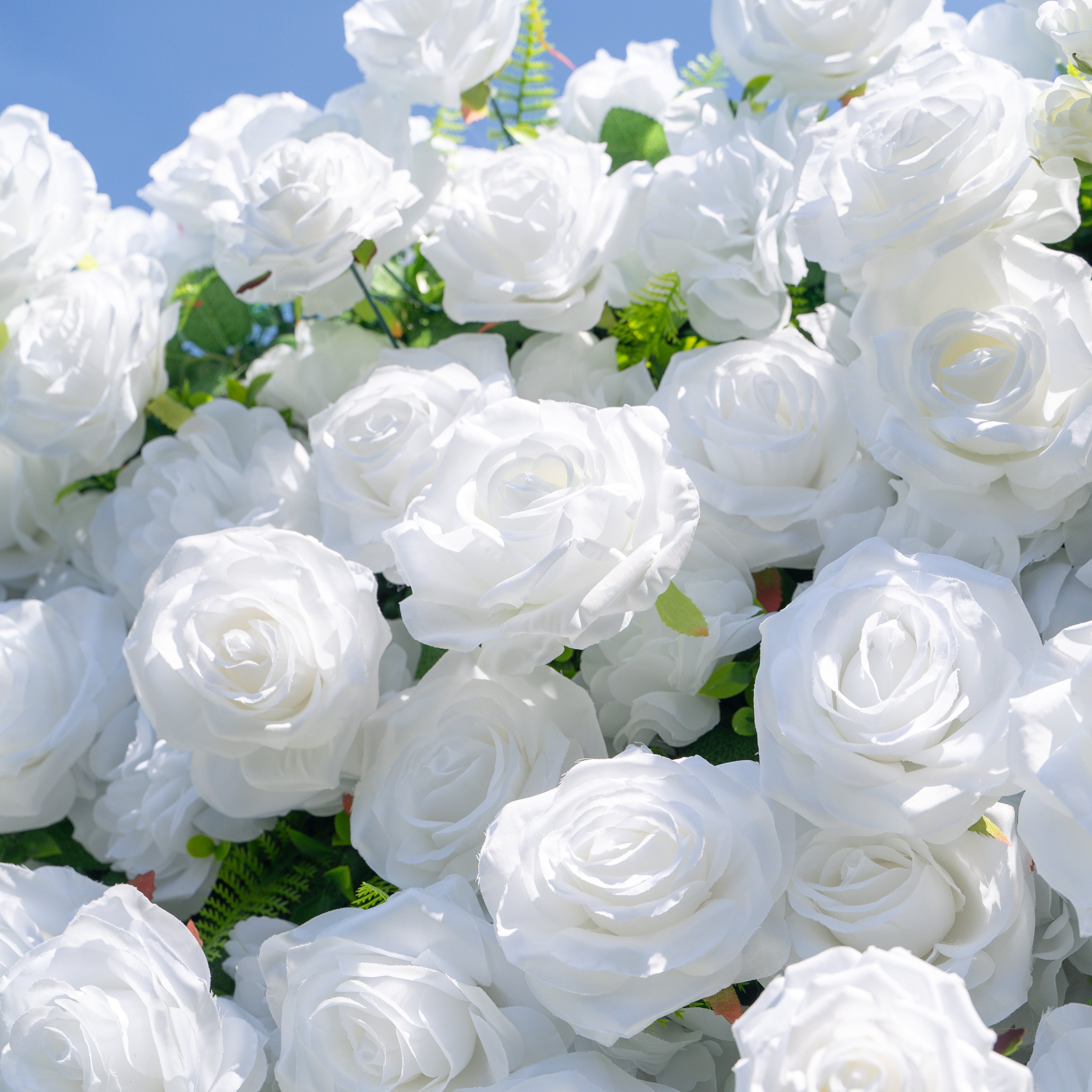 Shy 3D White Flower Wall - Minimalist Wedding Backdrop 8ft×8ft