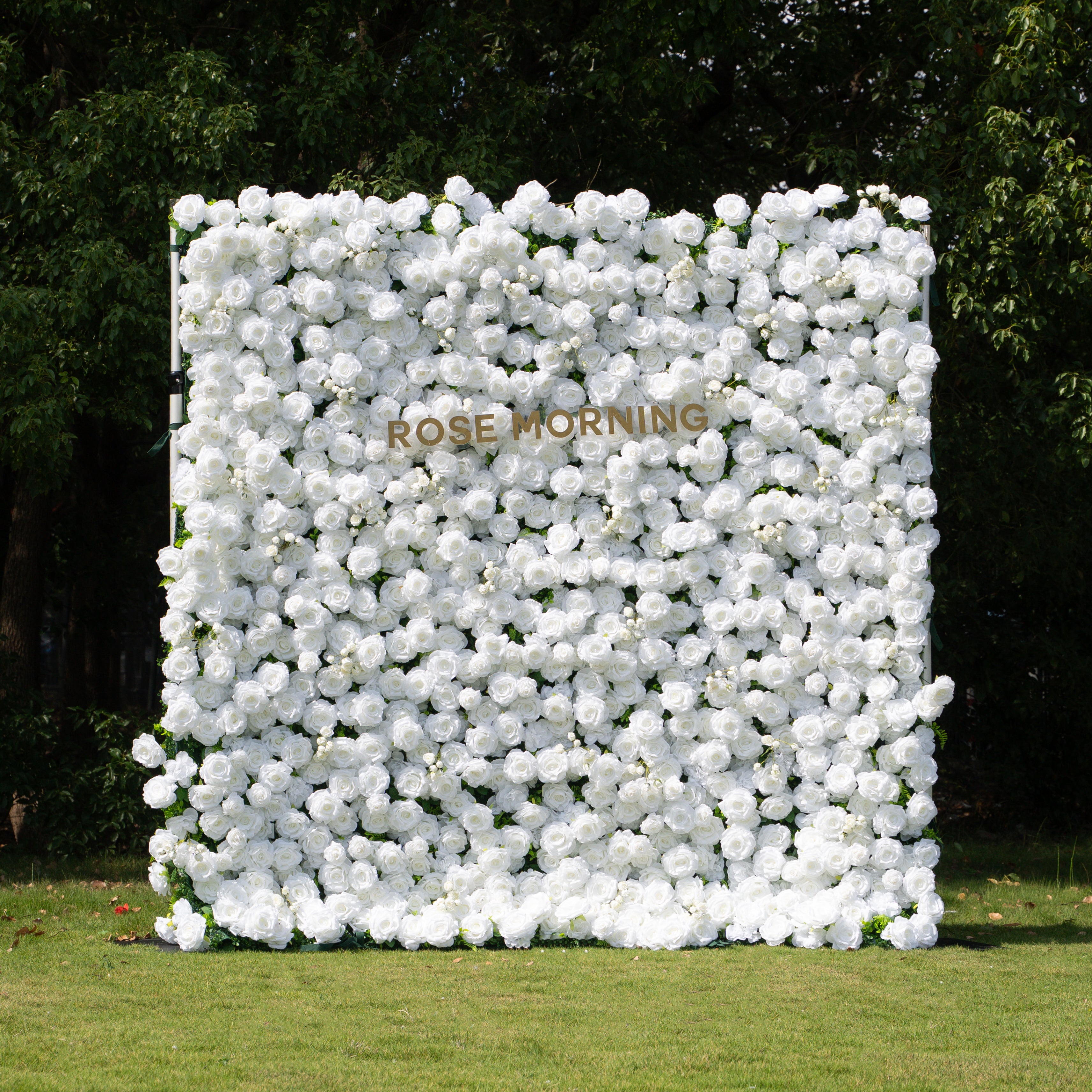 Shy 3D White Flower Wall - Minimalist Wedding Backdrop
