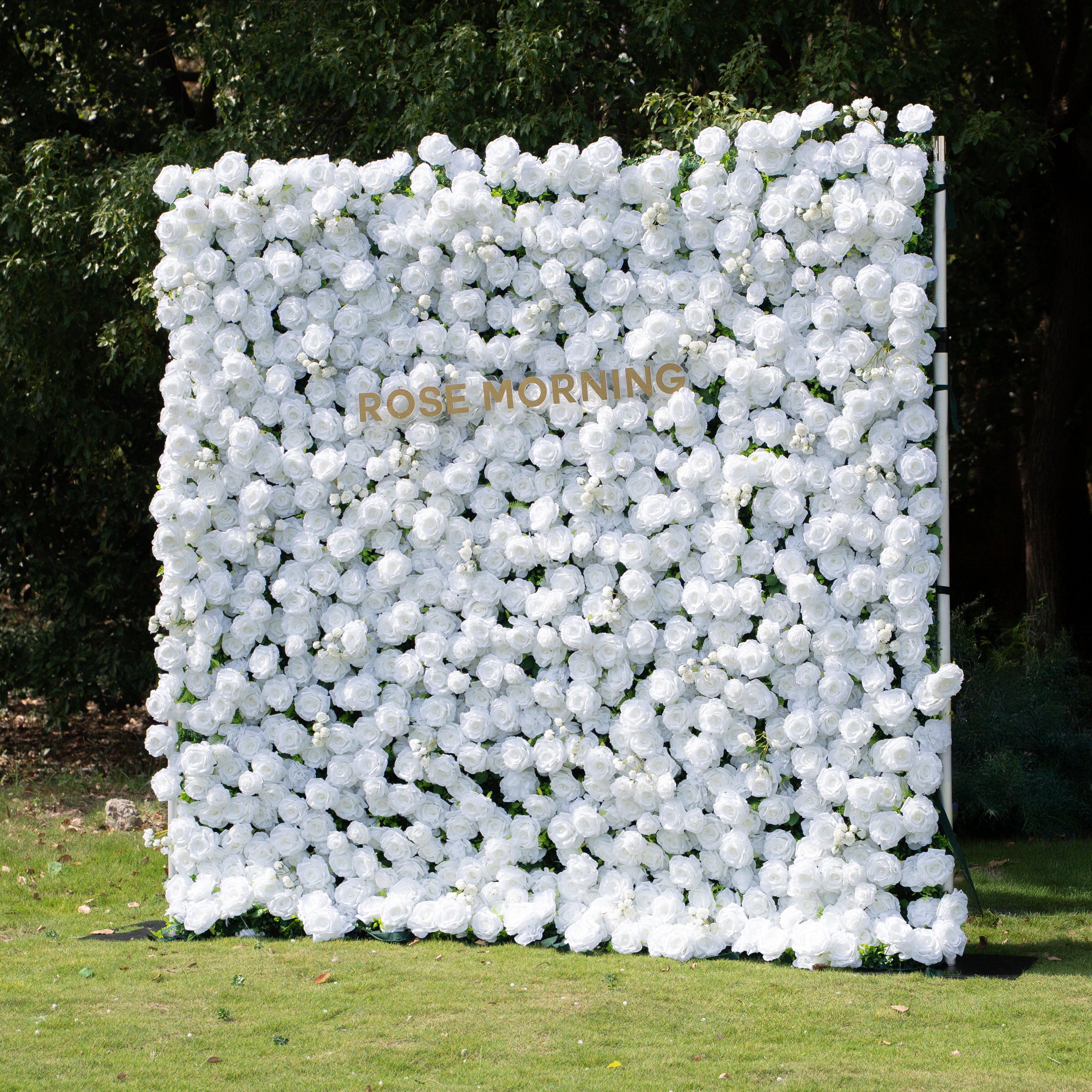 Shy 3D White Flower Wall - Minimalist Wedding Backdrop