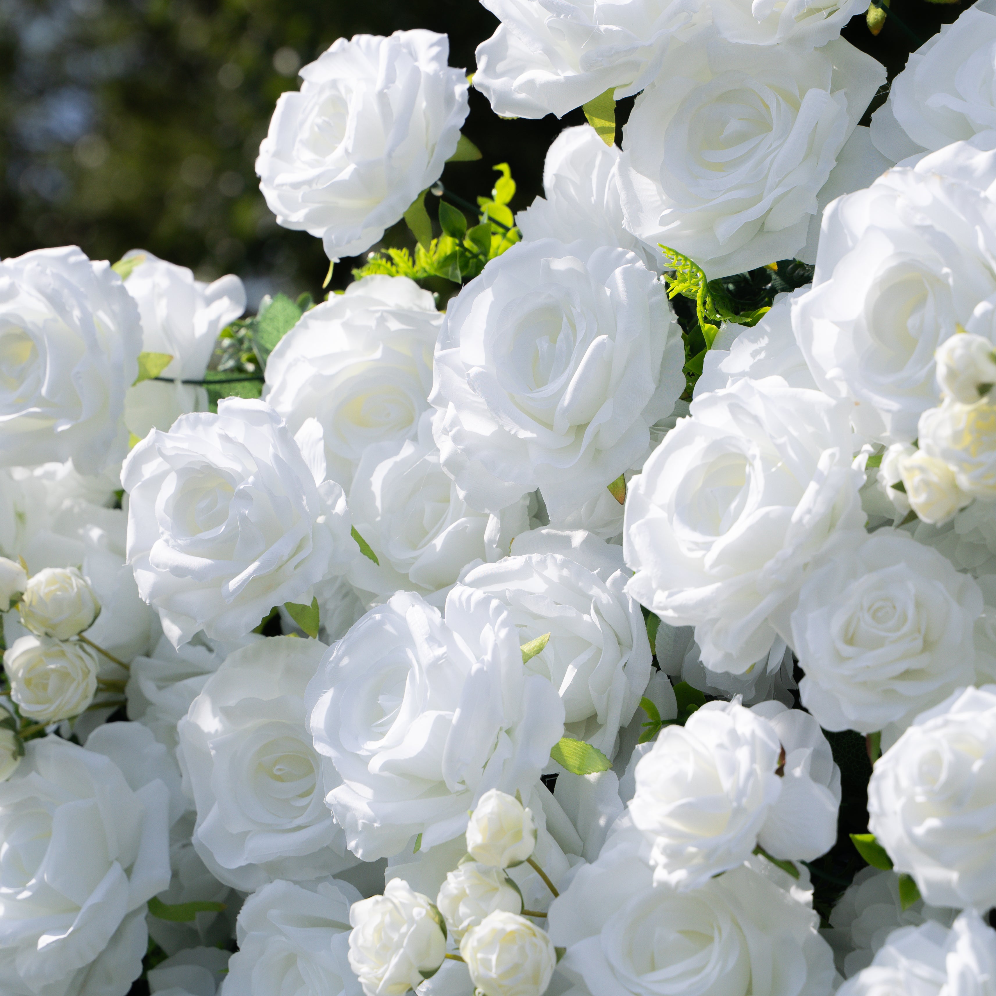 Shy 3D White Flower Wall - Minimalist Wedding Backdrop