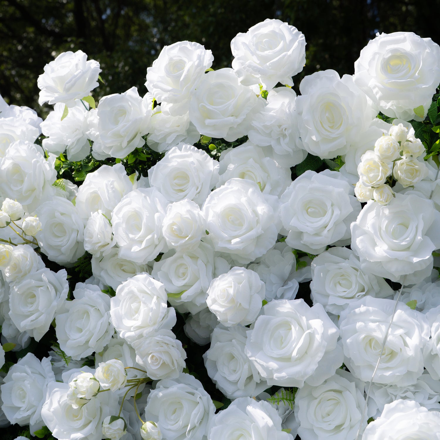 Shy Plus:3D Fabric Artificial rolling up curtain flower wall