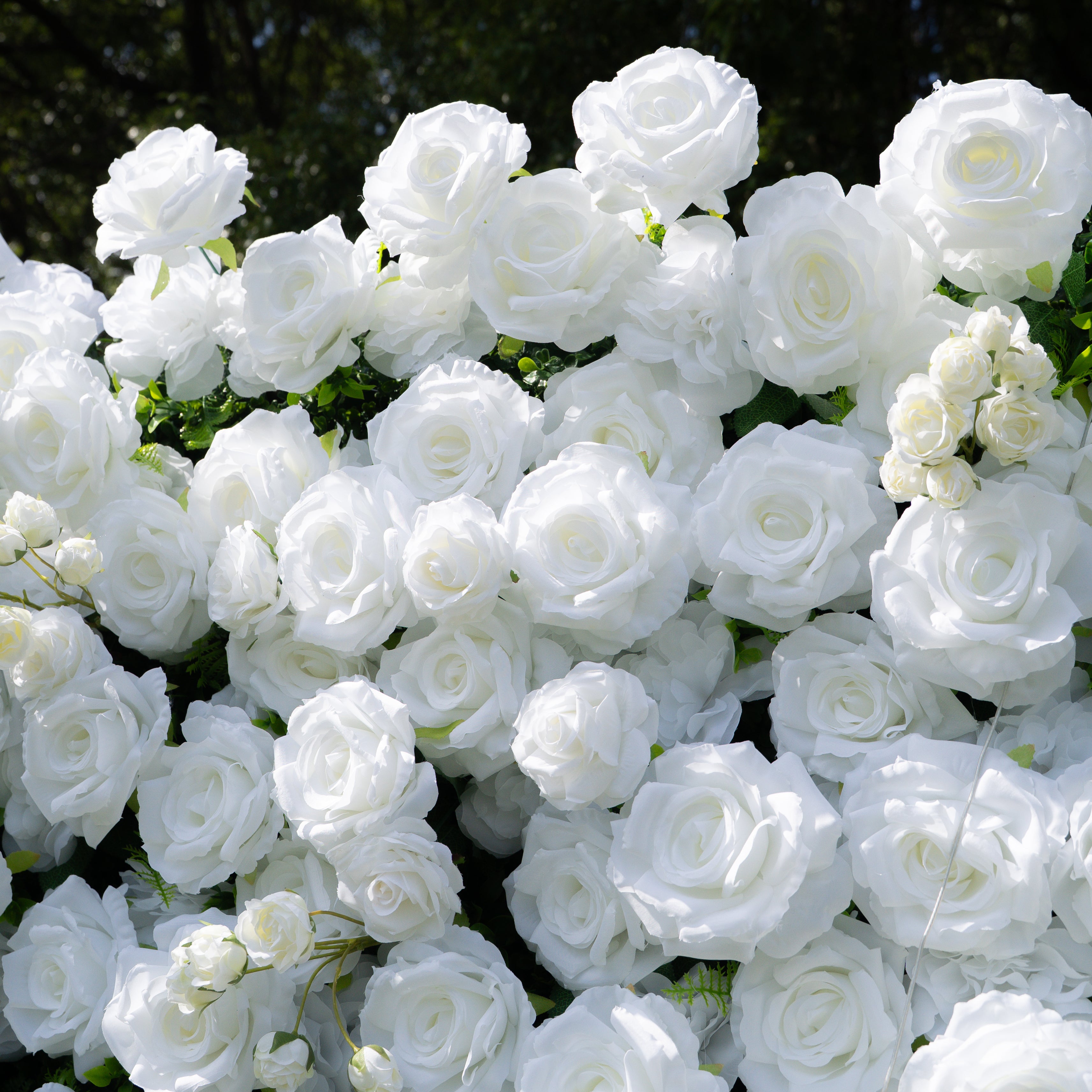 Shy 3D White Flower Wall - Minimalist Wedding Backdrop